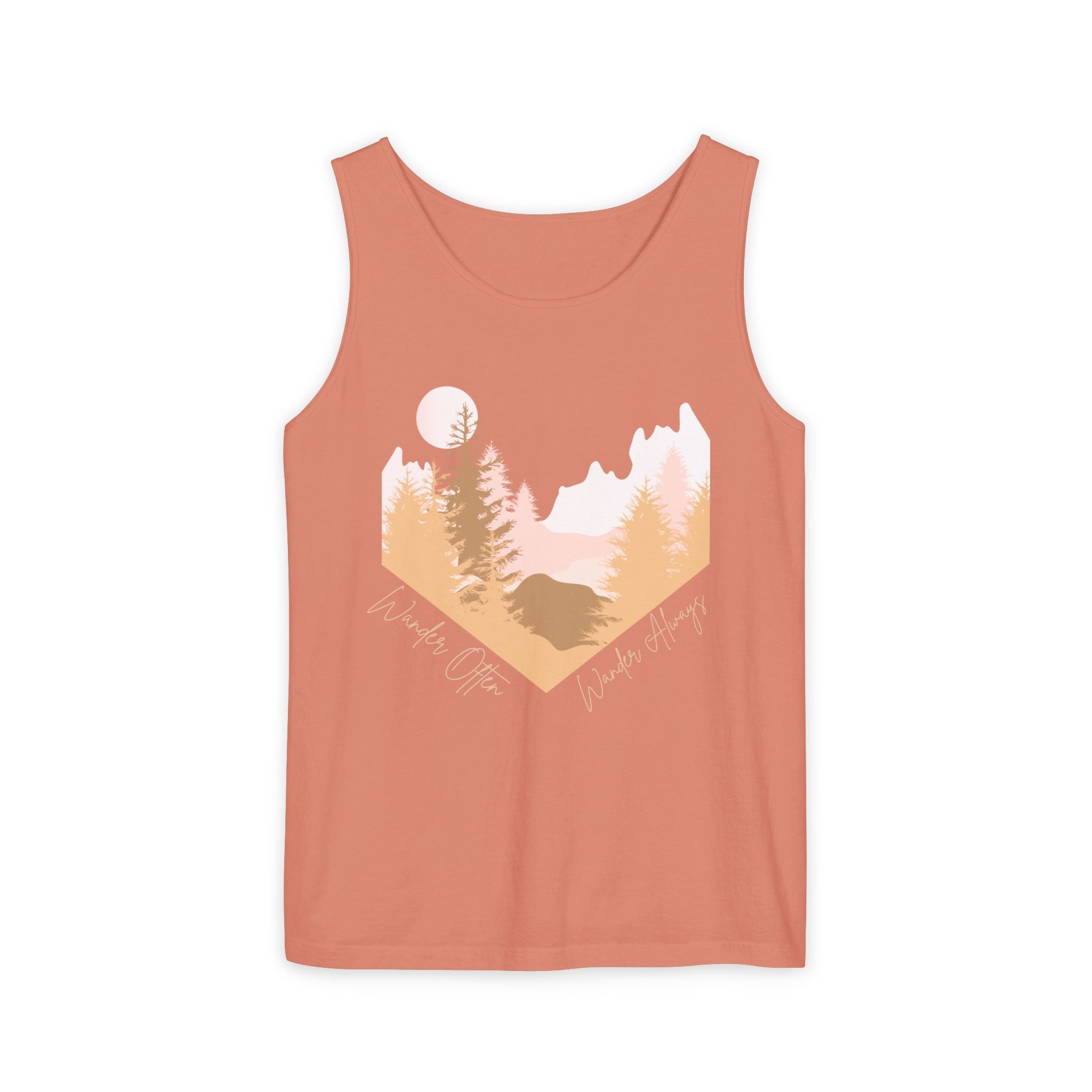 Wander Often Tank Top - Comfort Colors Garment-Dyed Muscle Tank | Earthy Adventure Summer Shirt by Wild & Wander