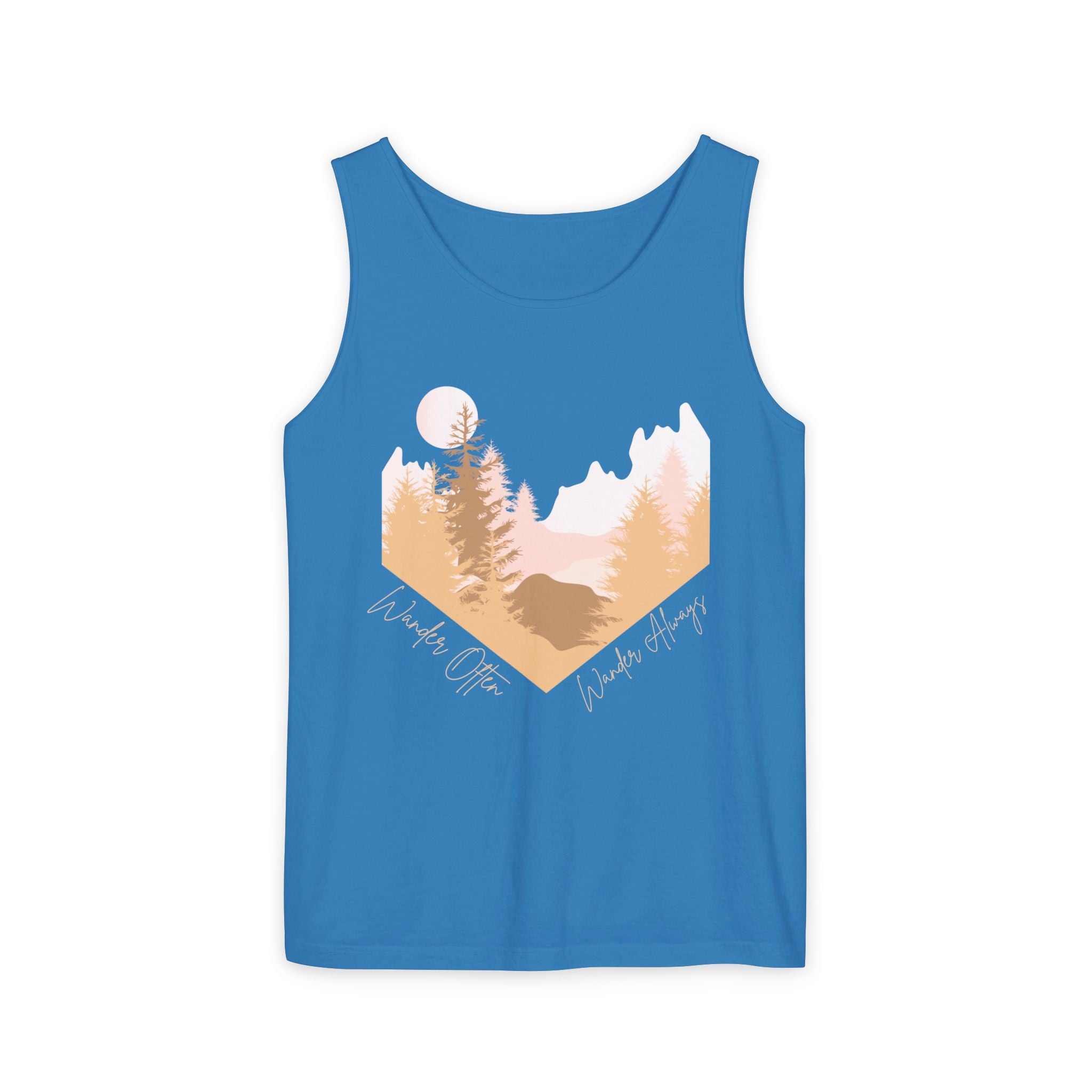 Wander Often Tank Top - Comfort Colors Garment-Dyed Muscle Tank | Earthy Adventure Summer Shirt by Wild & Wander