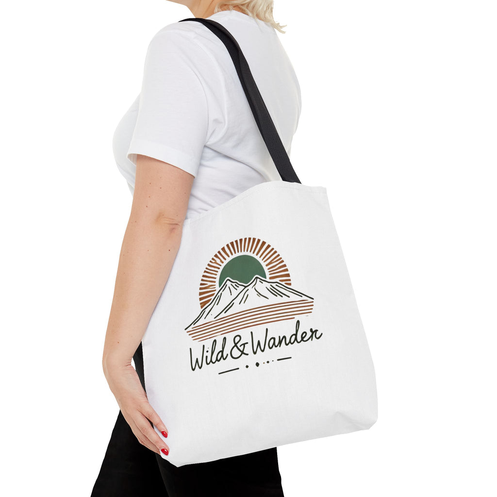 Wild & Wander Logo Tote Bag - Durable All-Over Print Adventure Tote (3 Sizes)