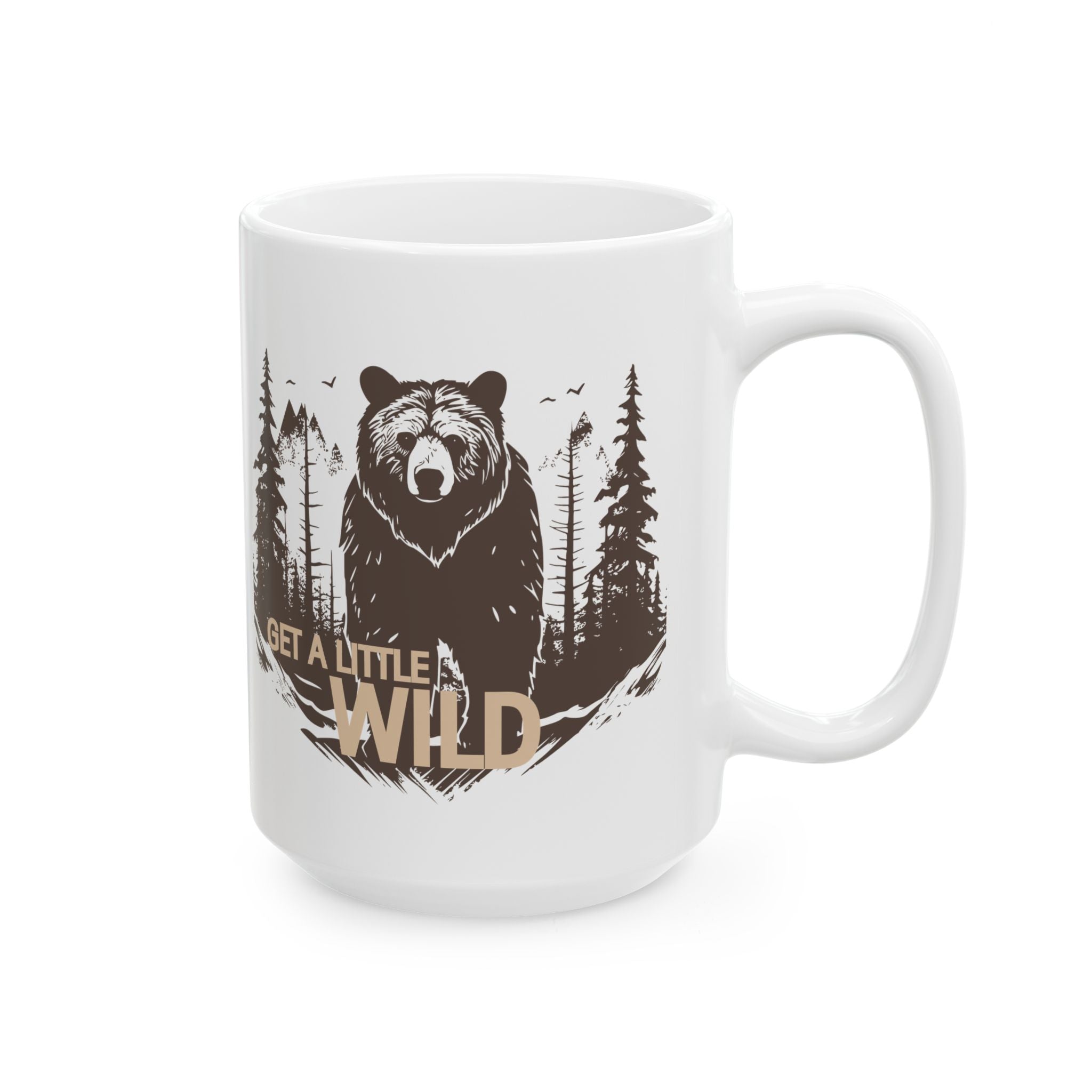 Get a Little Wild Ceramic Mug - Bear Forest Coffee Cup | Nature-Inspired Mug by Wild & Wander