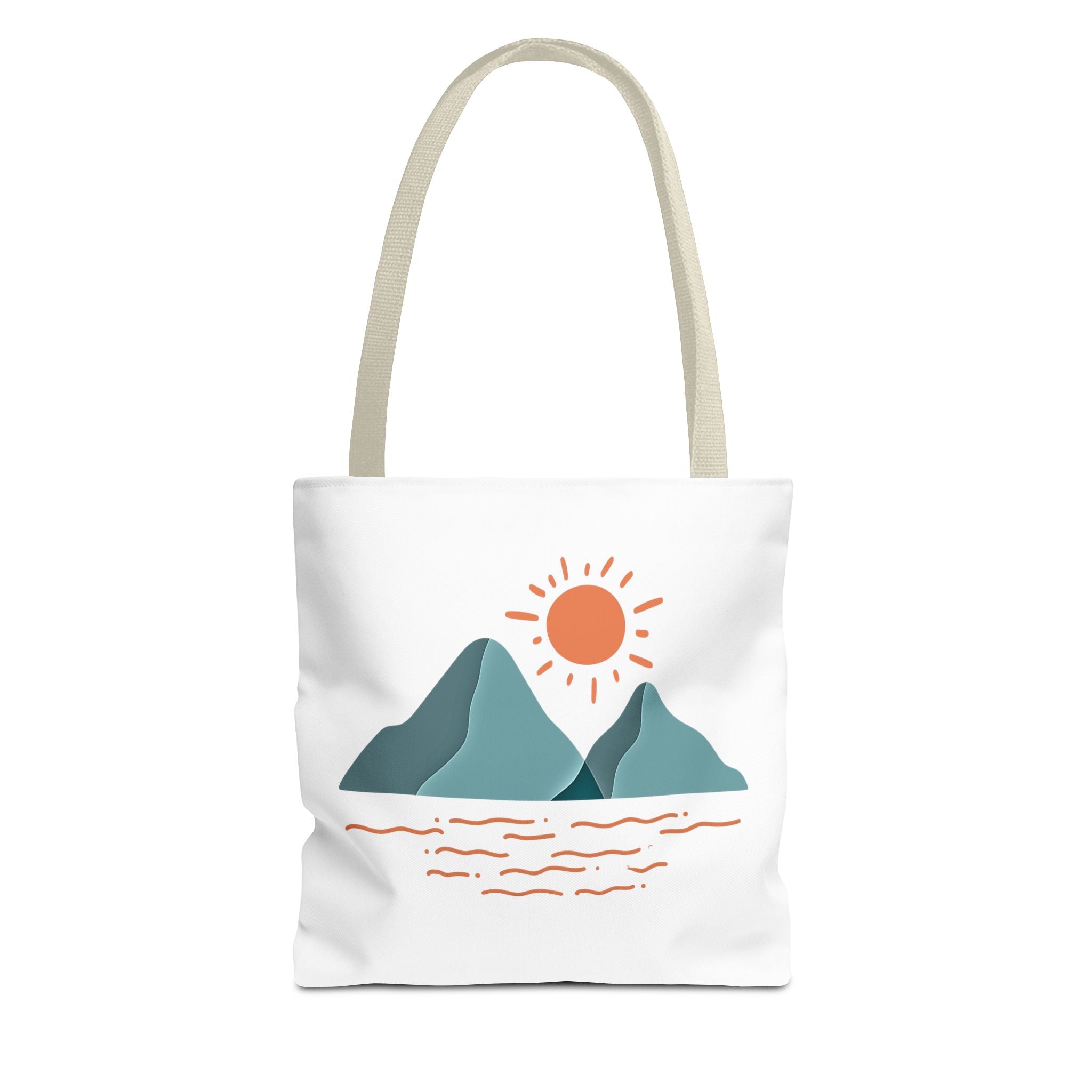Mountain Sunrise Tote Bag - Minimal Nature Print by Wild & Wander (Free Shipping)