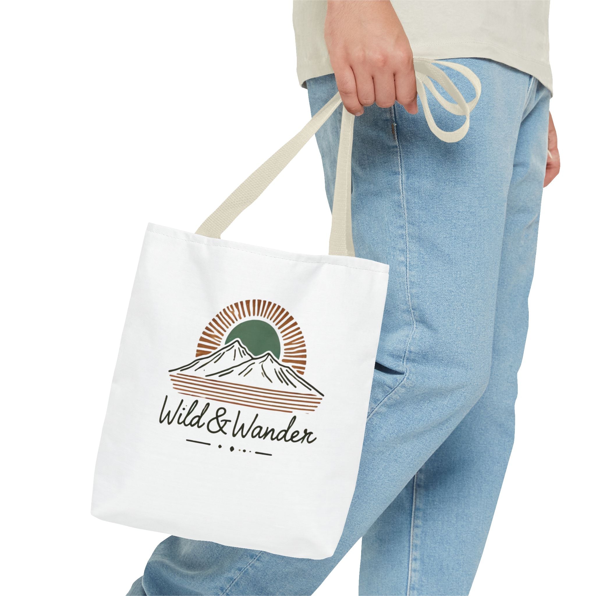 Wild & Wander Logo Tote Bag - Durable All-Over Print Adventure Tote (3 Sizes)