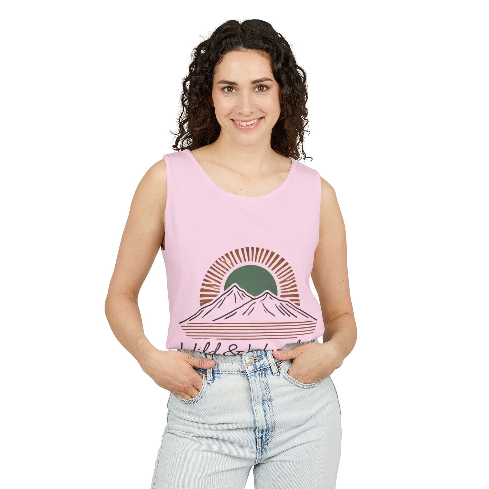 Wild & Wander Logo Tank - Comfort Colors Garment-Dyed Tank Top | Soft Adventure Lifestyle Shirt