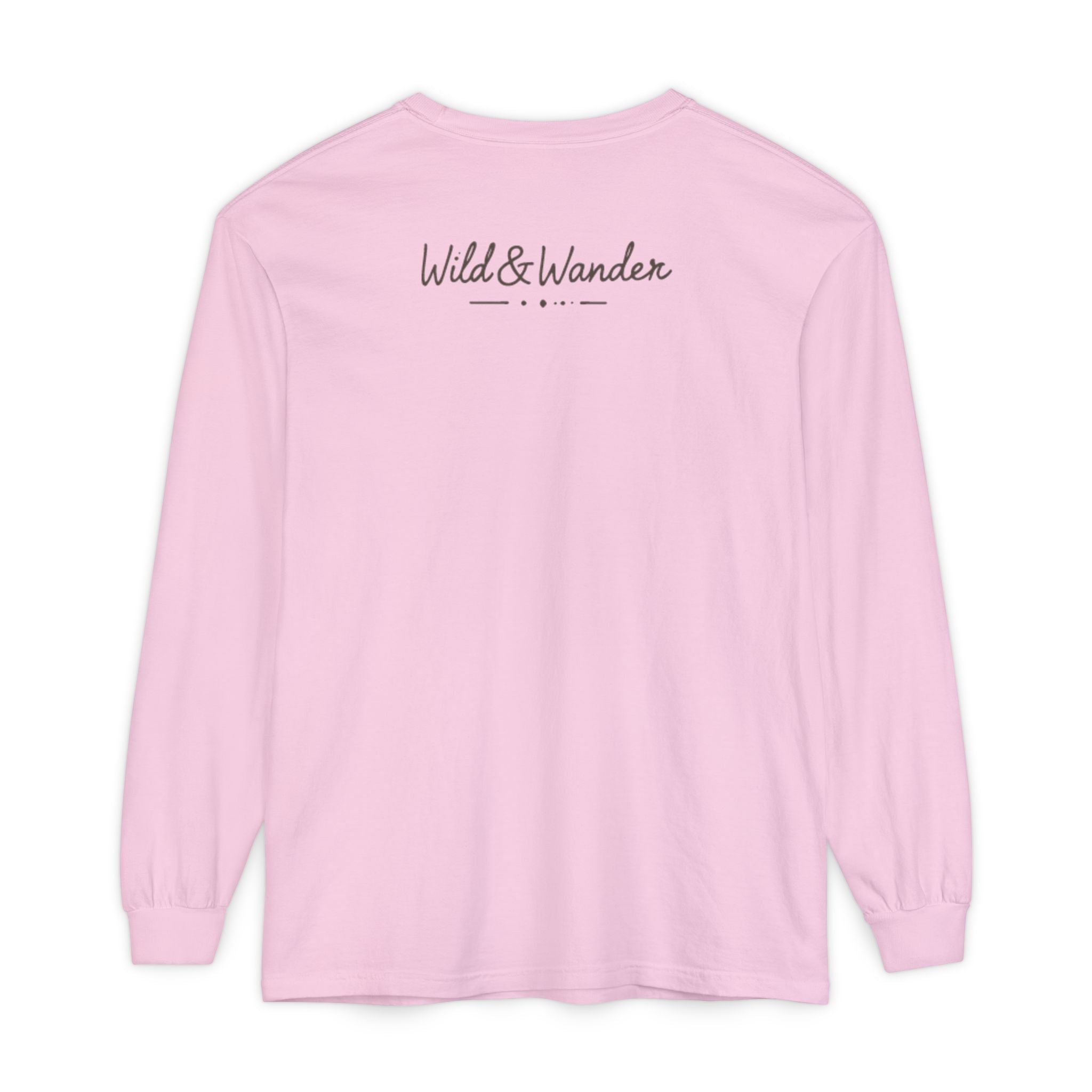 Wander Always Long Sleeve Shirt, Cozy Outdoor Graphic Tee, Wild & Wander