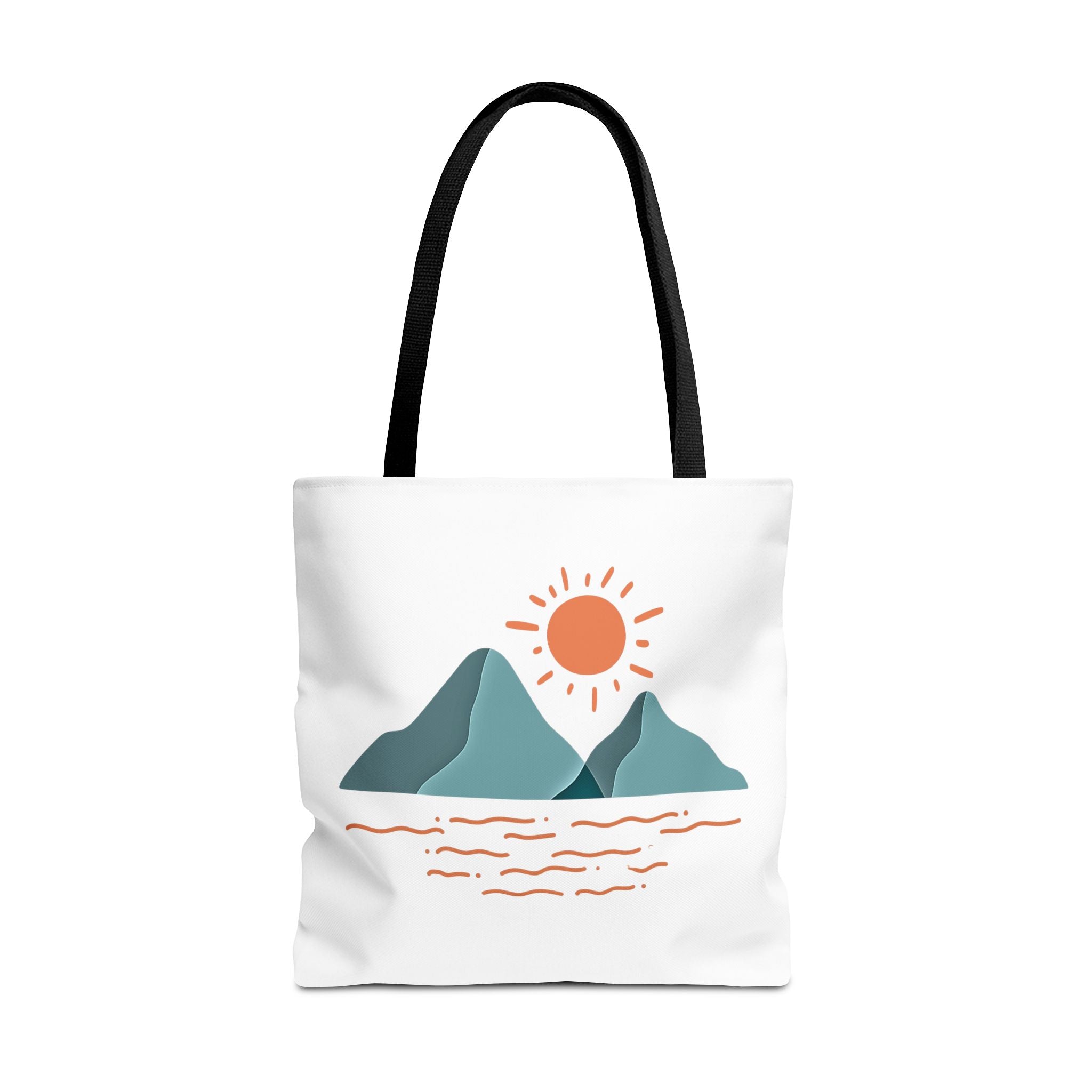 Mountain Sunrise Tote Bag - Minimal Nature Print by Wild & Wander (Free Shipping)