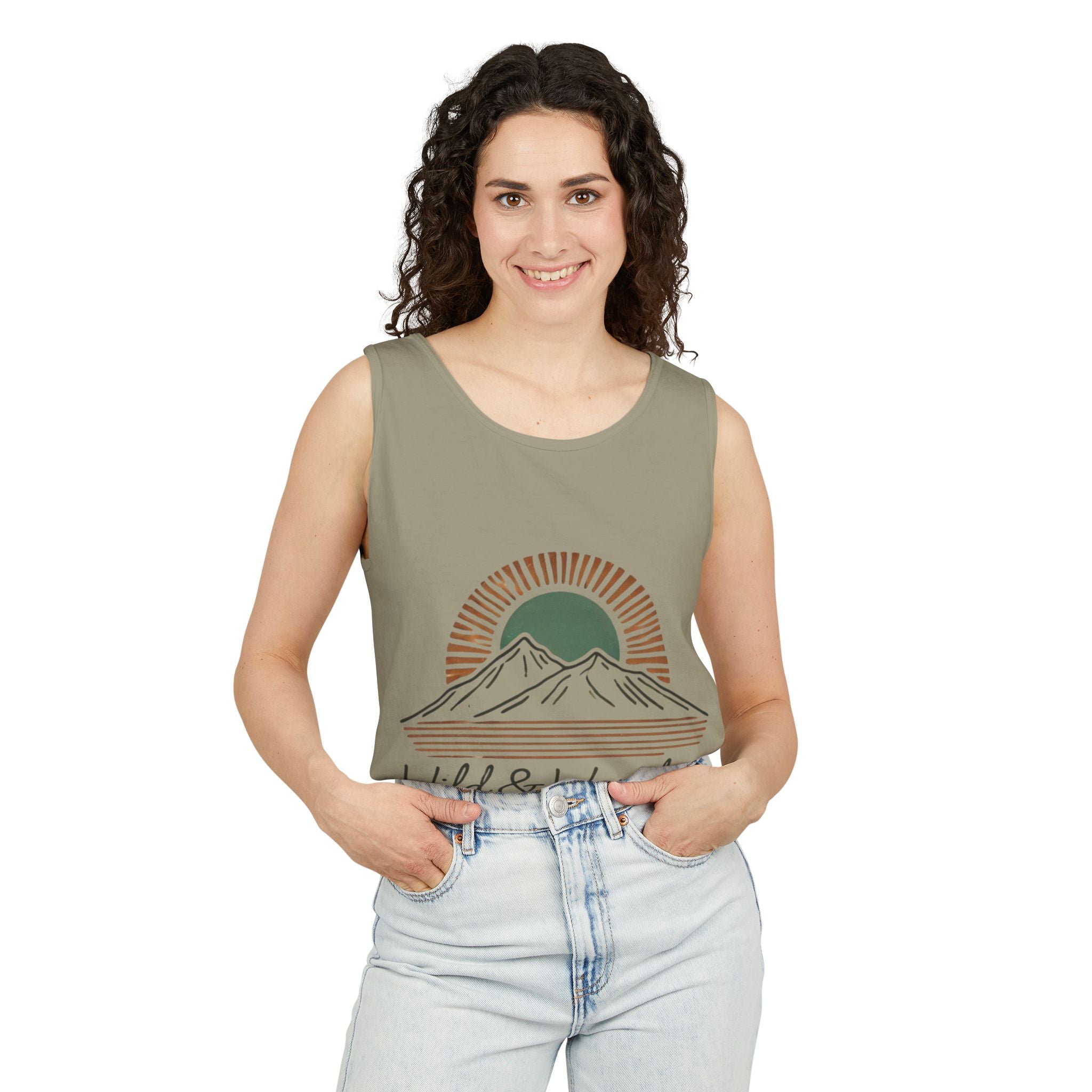 Wild & Wander Logo Tank - Comfort Colors Garment-Dyed Tank Top | Soft Adventure Lifestyle Shirt