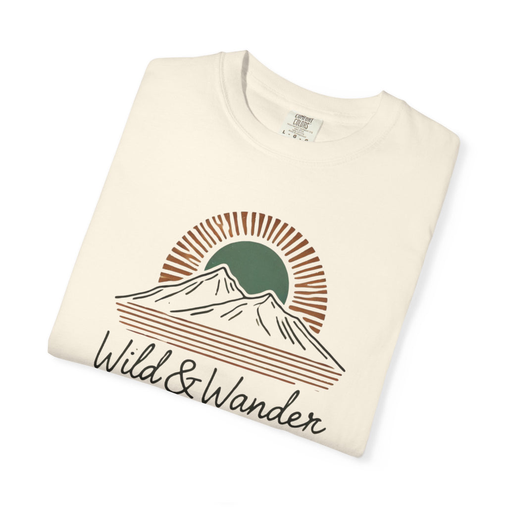 Wild & Wander Logo Comfort Tee | Nature Adventure Shirt | Soft Relaxed Fit Outdoorsy T-Shirt