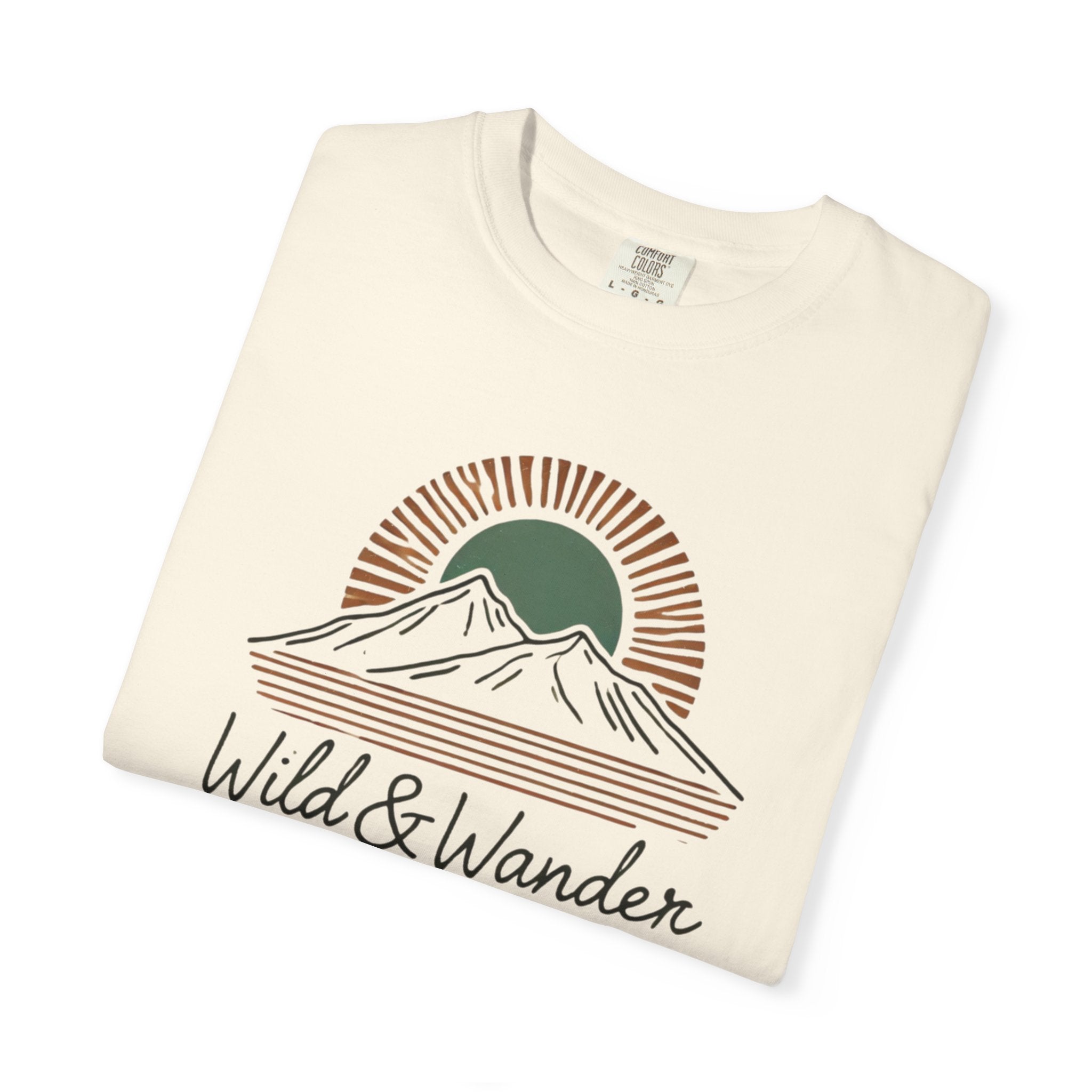 Wild & Wander Logo Comfort Tee | Nature Adventure Shirt | Soft Relaxed Fit Outdoorsy T-Shirt