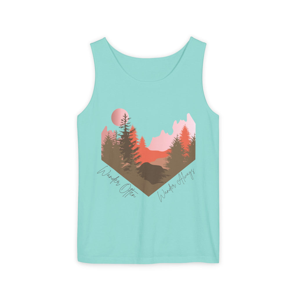 Wander Always Tank Top - Comfort Colors Garment-Dyed Muscle Tank | Wild & Wander Nature-Inspired Summer Shirt
