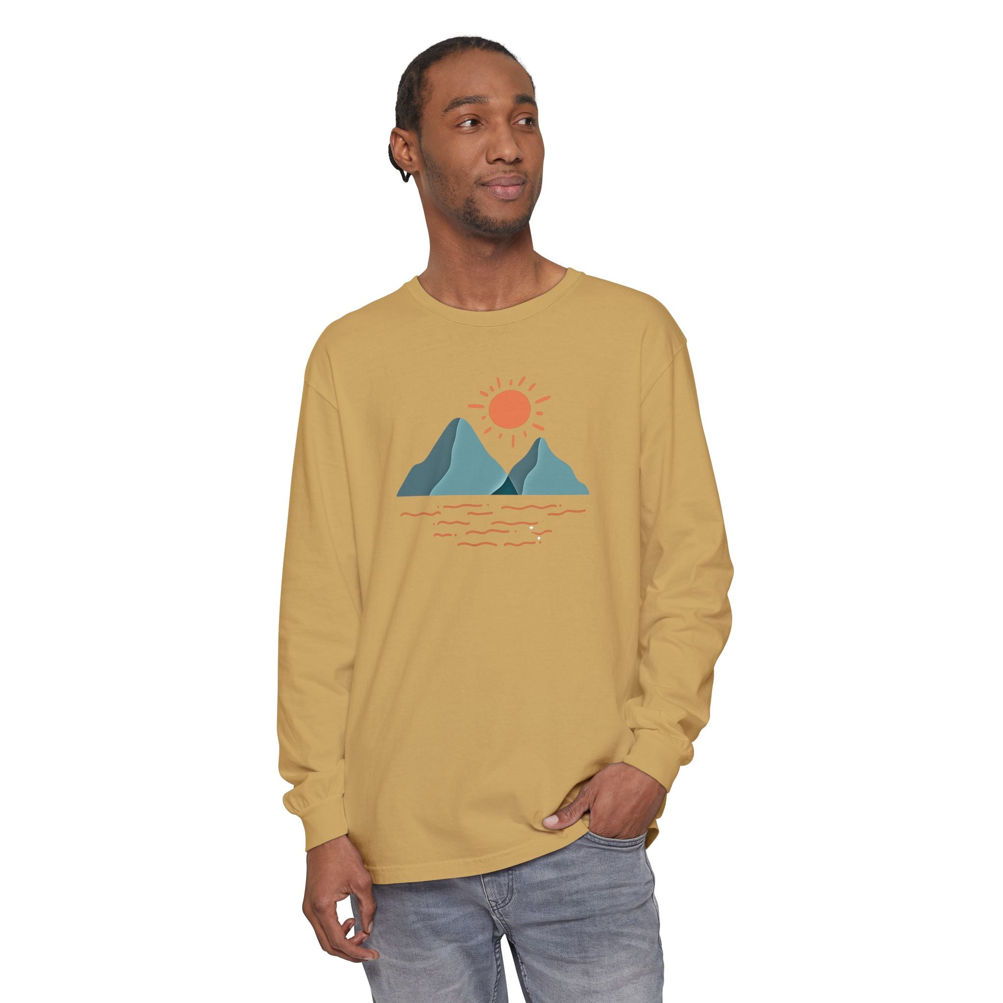 Mountain Sunrise Long Sleeve Tee - Wild & Wander Adventure Shirt