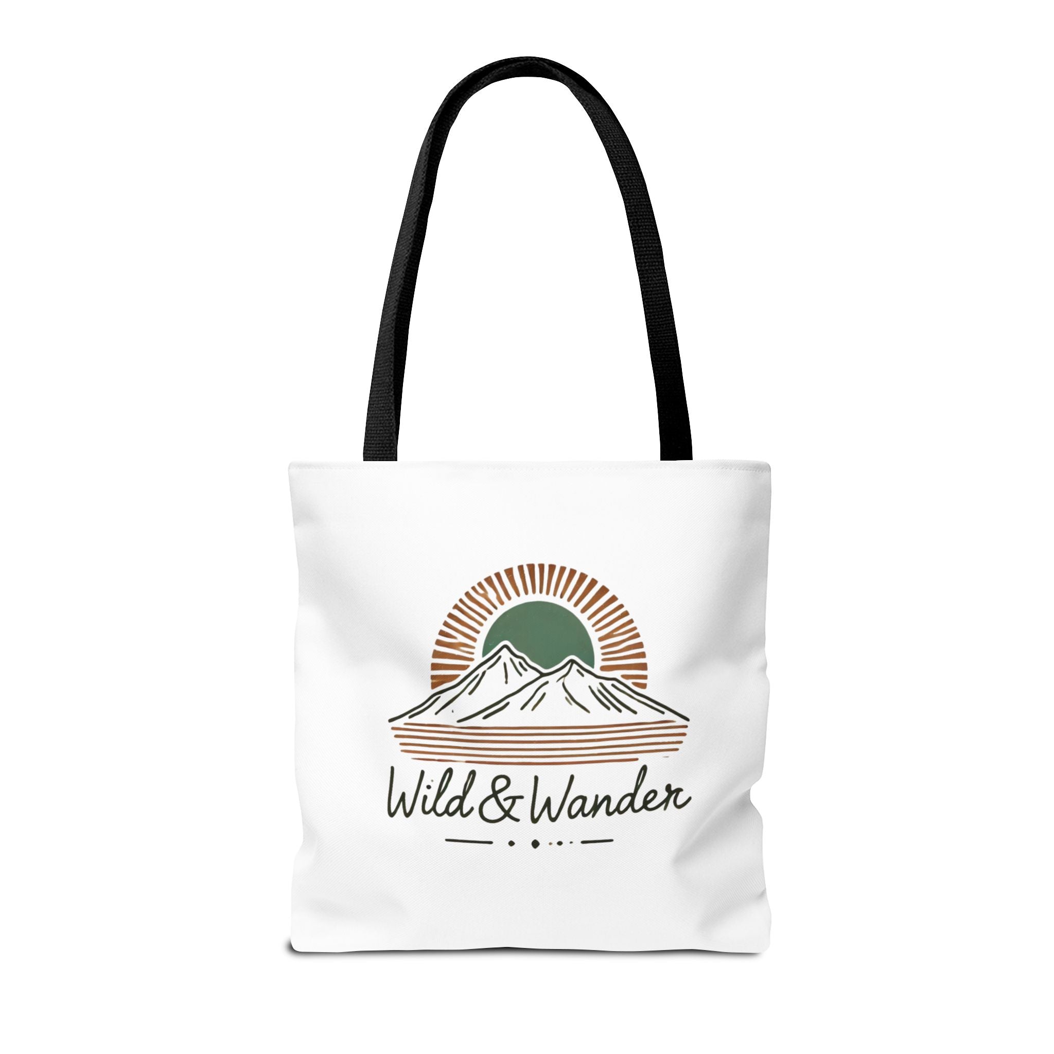 Wild & Wander Logo Tote Bag - Durable All-Over Print Adventure Tote (3 Sizes)