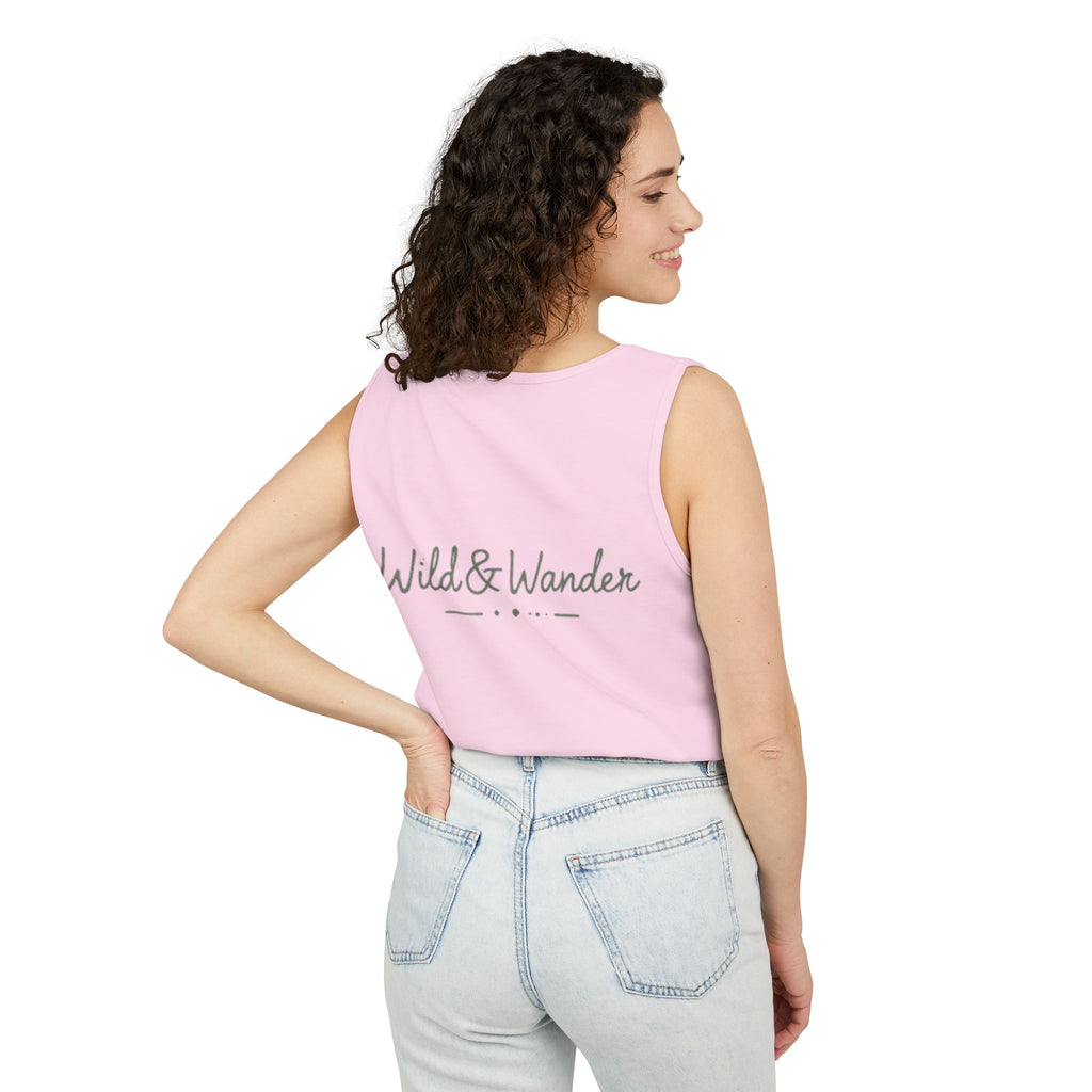 Mountain Sunrise Tank Top - Comfort Colors Garment-Dyed Unisex Muscle Tank | Soft Cotton Nature-Inspired Summer Shirt