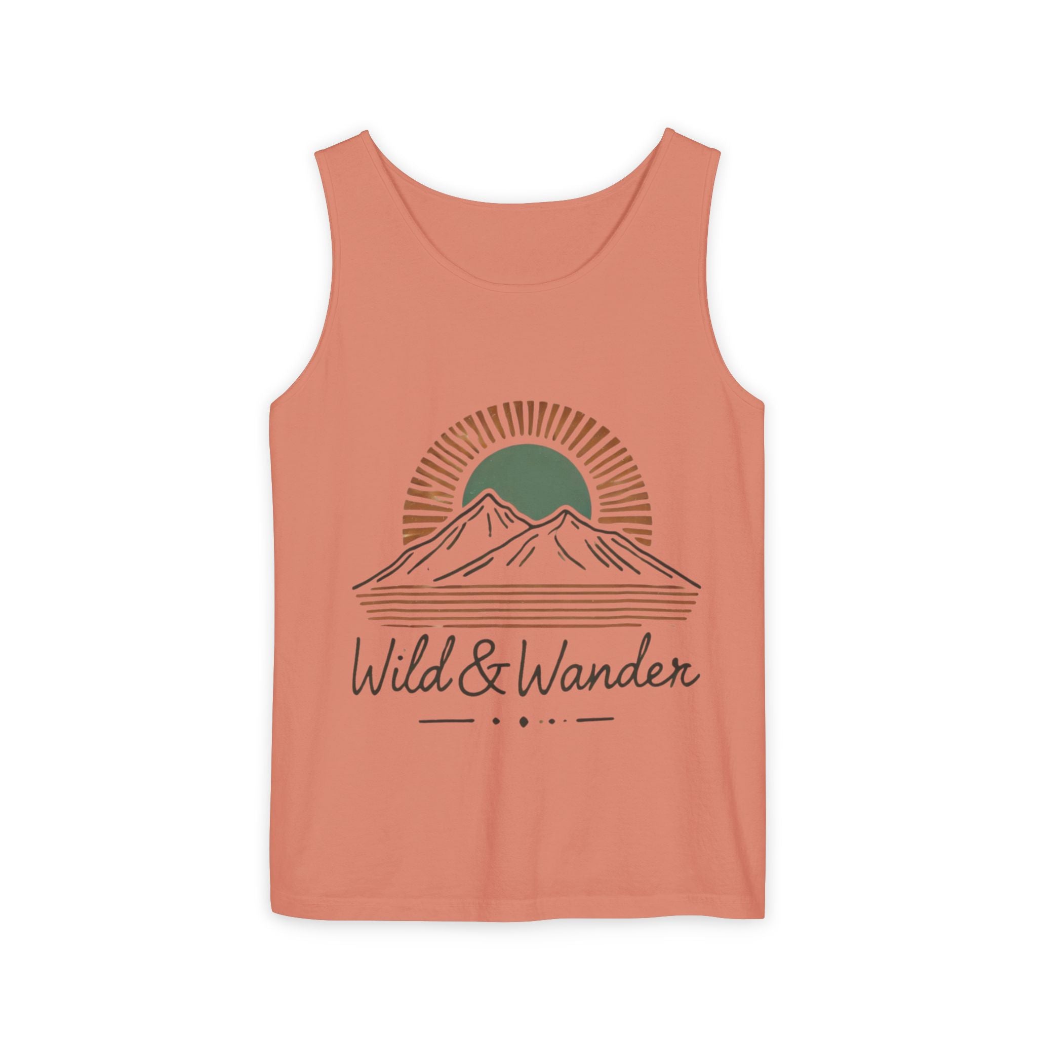 Wild & Wander Logo Tank - Comfort Colors Garment-Dyed Tank Top | Soft Adventure Lifestyle Shirt