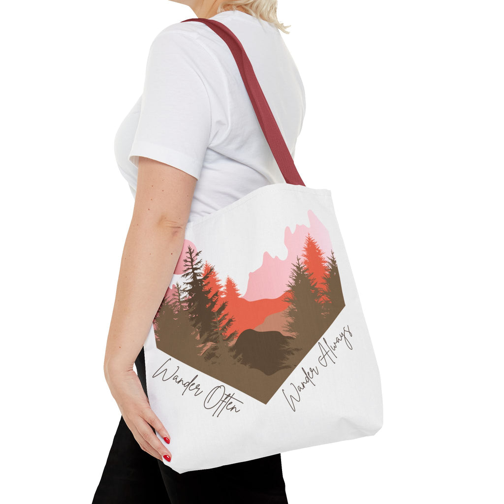 Wander Always Sunset Mountain Heart Tote Bag - Wild & Wander Collection (Free Shipping)