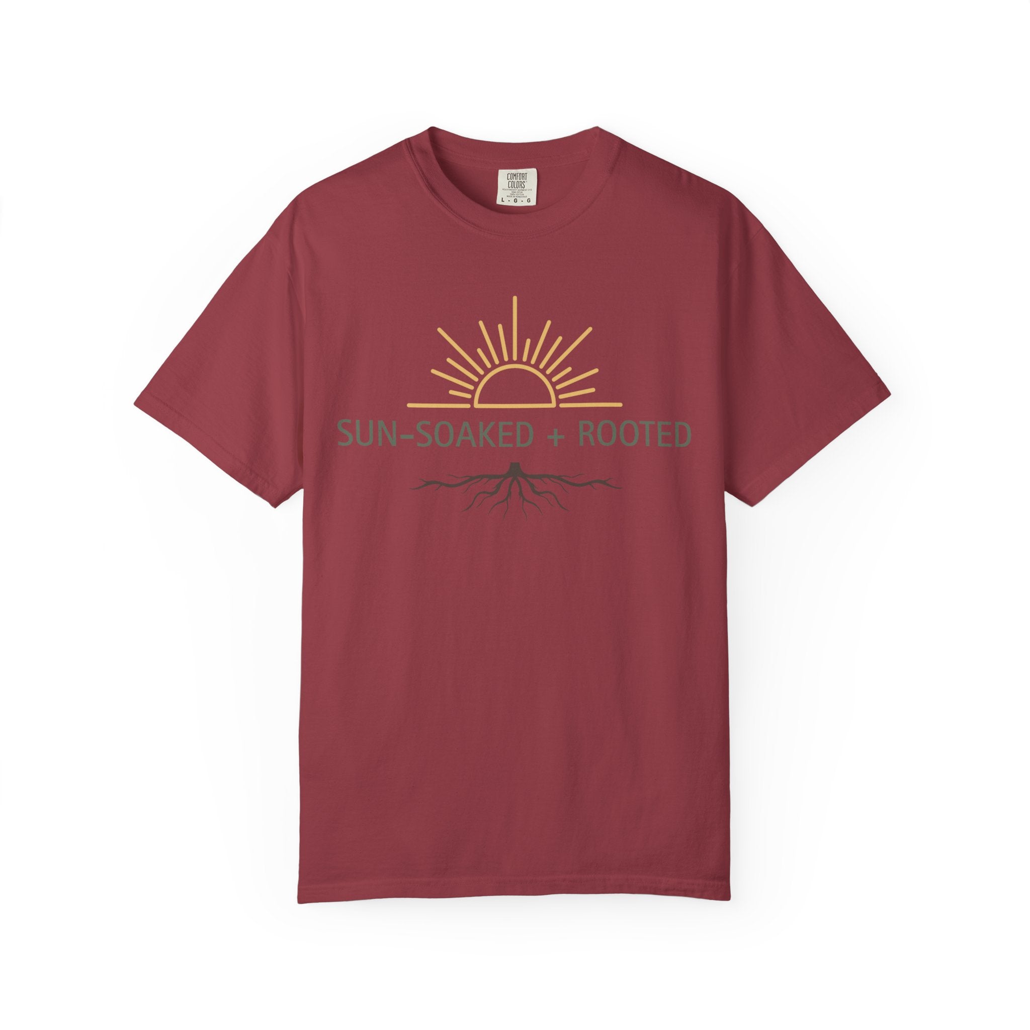 Wild & Wander Sun-Soaked + Rooted Tee - Comfort Colors Boho T-Shirt for Soft Summer Days