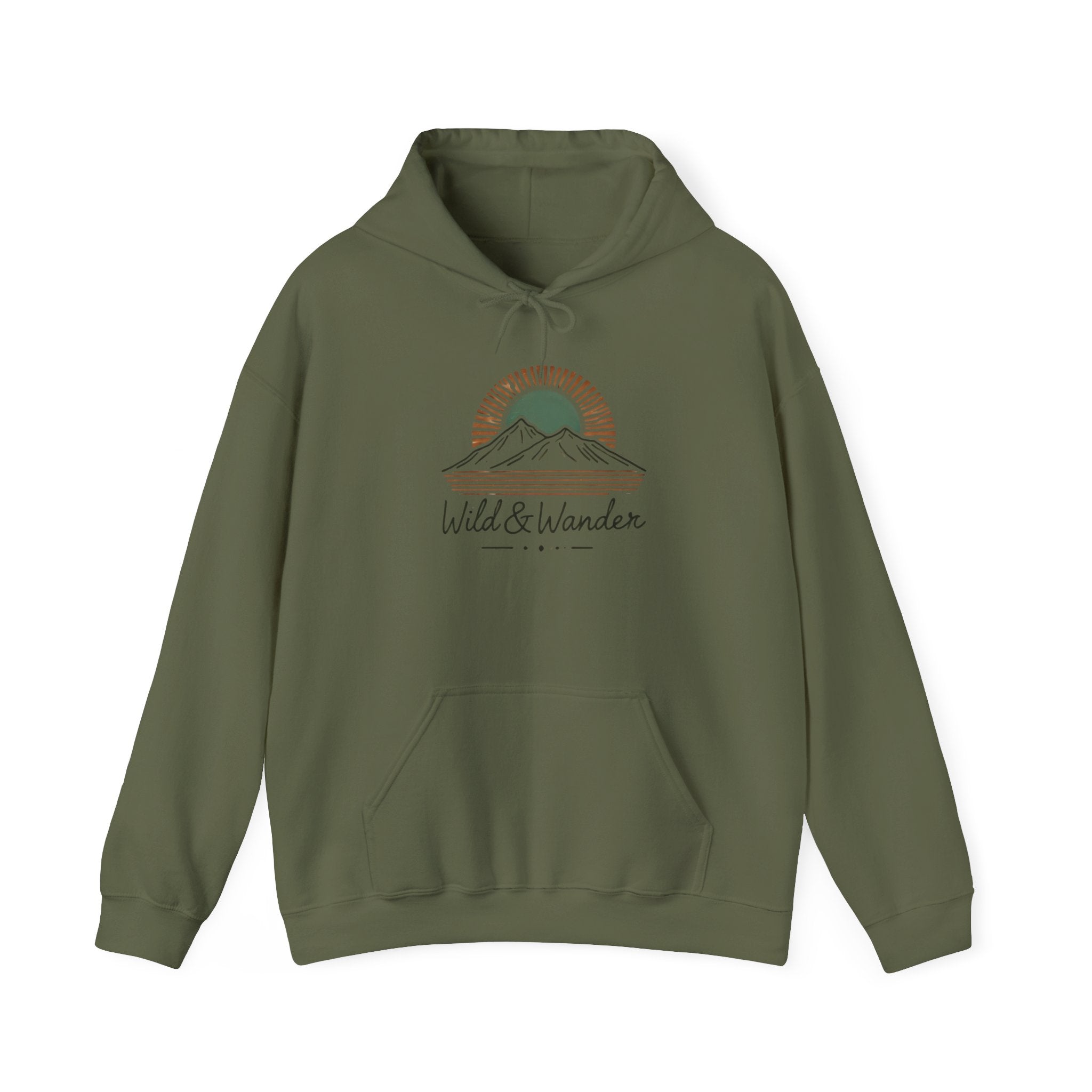 Wild & Wander Logo Hoodie - Adventure-Inspired Cozy Unisex Sweatshirt | Trave and Nature Clothing