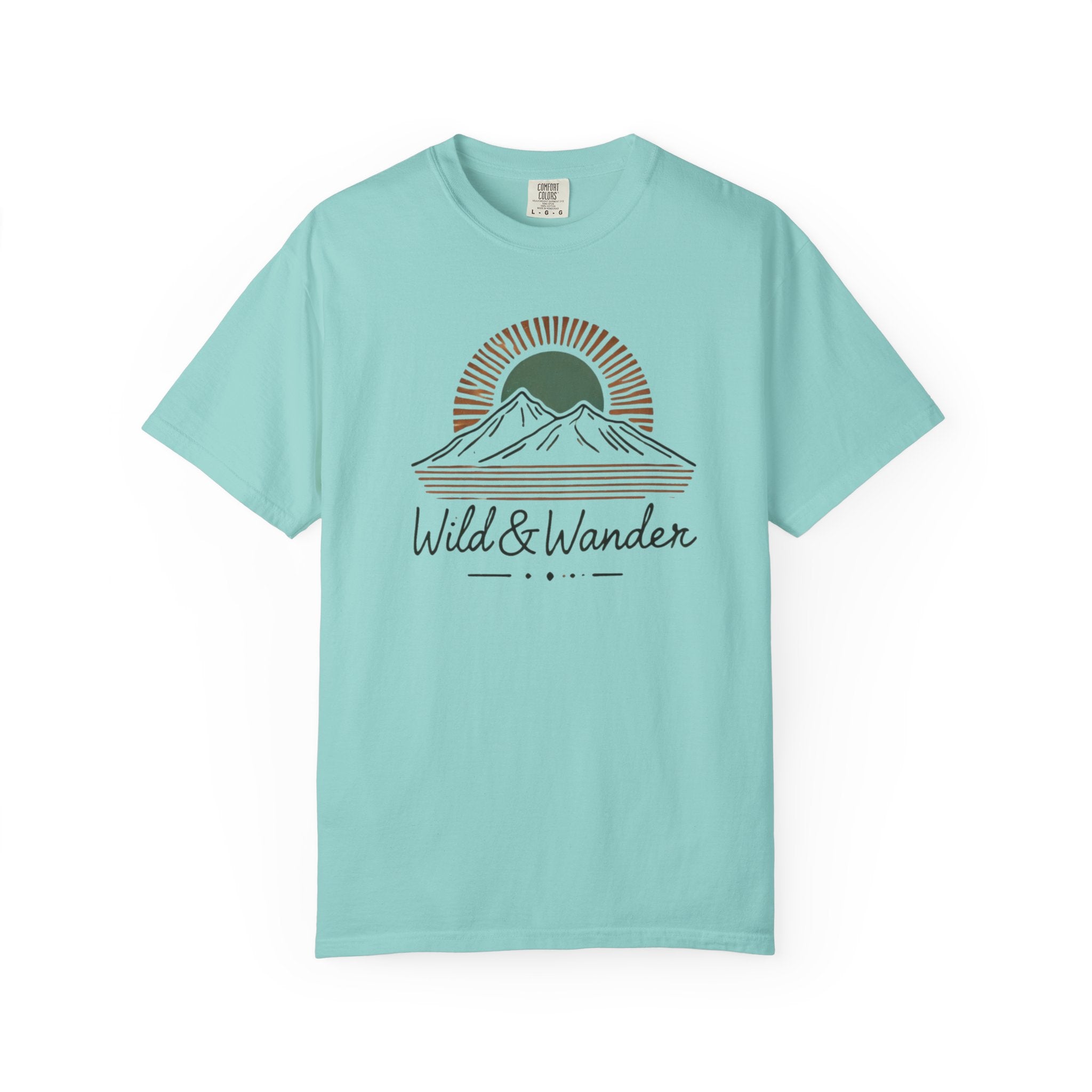 Wild & Wander Logo Comfort Tee | Nature Adventure Shirt | Soft Relaxed Fit Outdoorsy T-Shirt