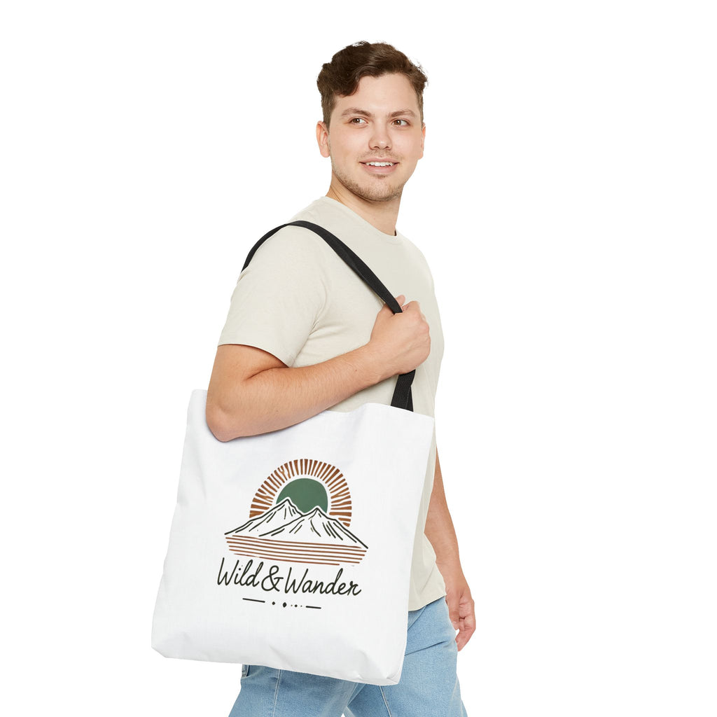 Wild & Wander Logo Tote Bag - Durable All-Over Print Adventure Tote (3 Sizes)