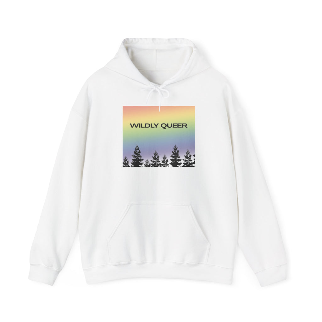 Wildly Queer Pride Hoodie | LGBTQ+ Forest Sweatshirt | Rainbow Tree Graphic Pullover | Gay Pride Hoodie | Wild & Wander