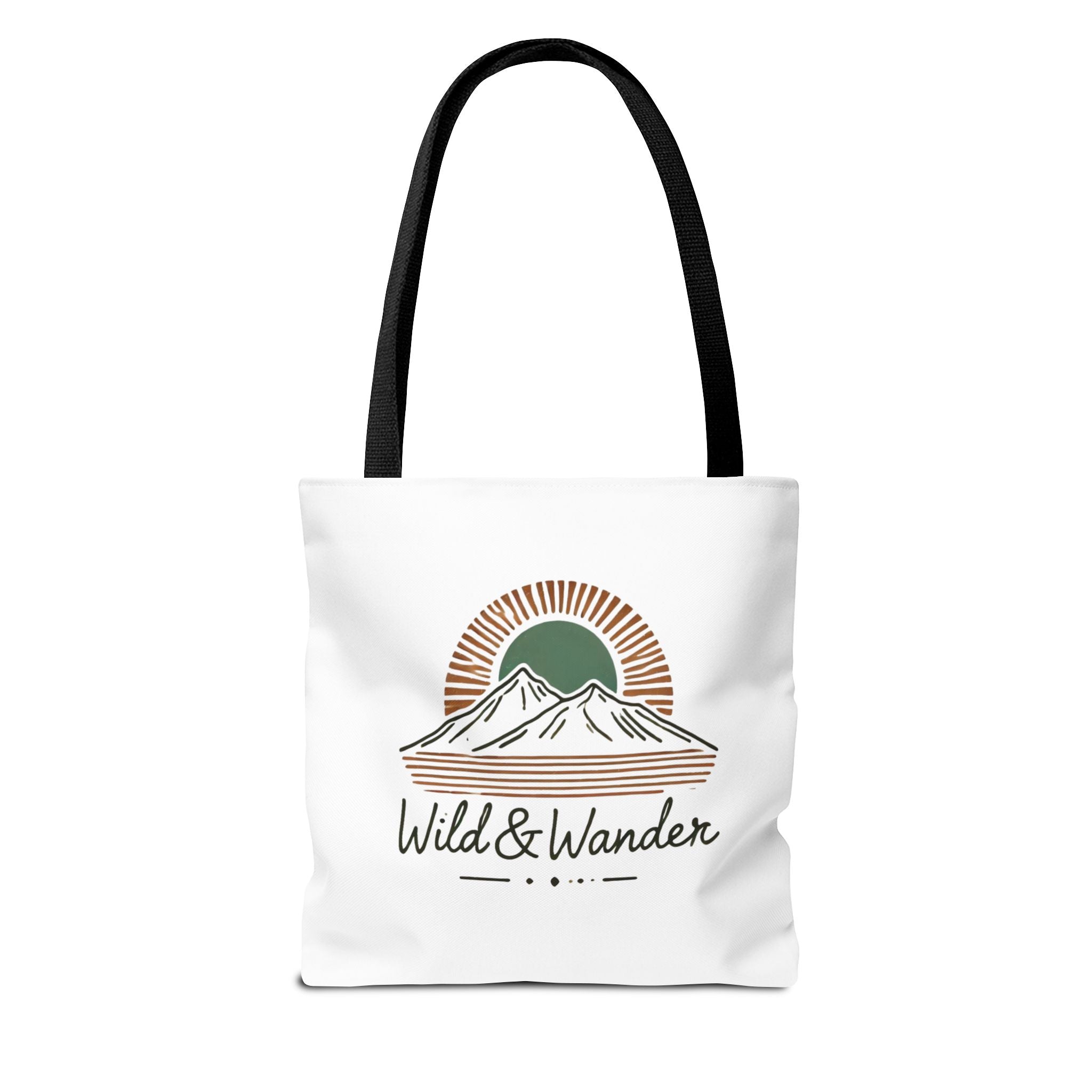 Wild & Wander Logo Tote Bag - Durable All-Over Print Adventure Tote (3 Sizes)