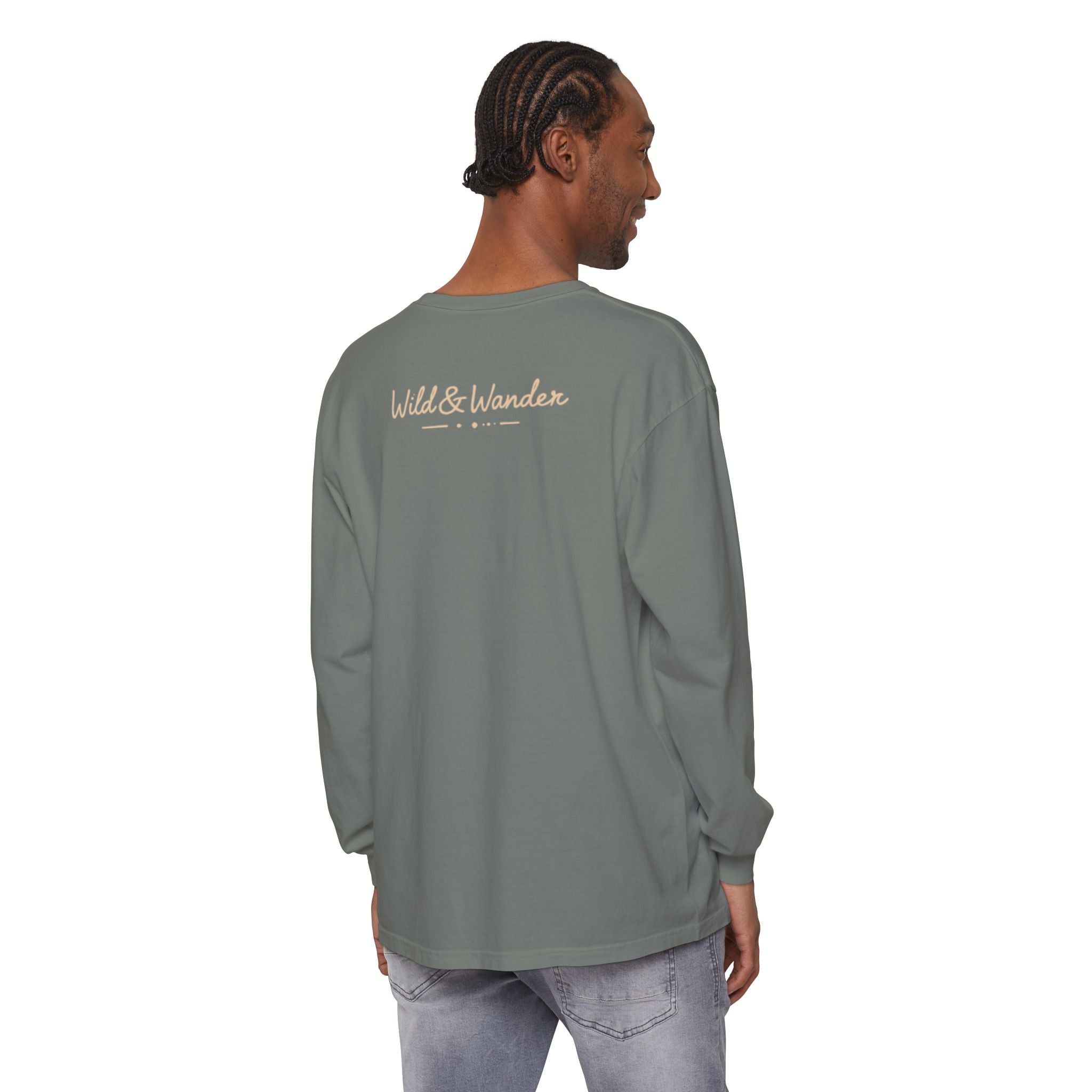 Wander Often Long Sleeve Shirt, Soft Nature Graphic Tee, Wild & Wander