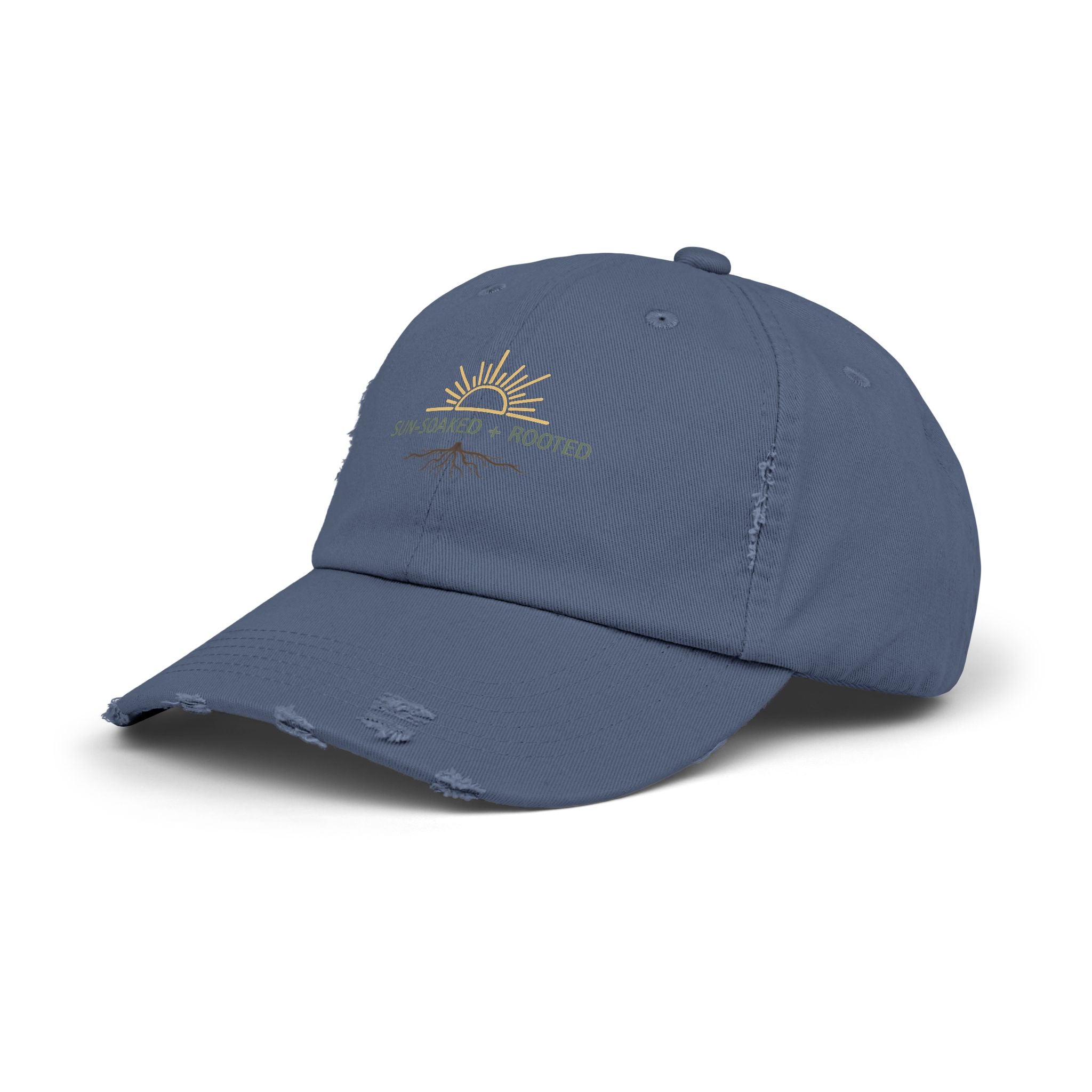 Wild & Wander Sun-Soaked + Rooted Baseball Hat - Boho Distressed Cap for Soft Summer Days