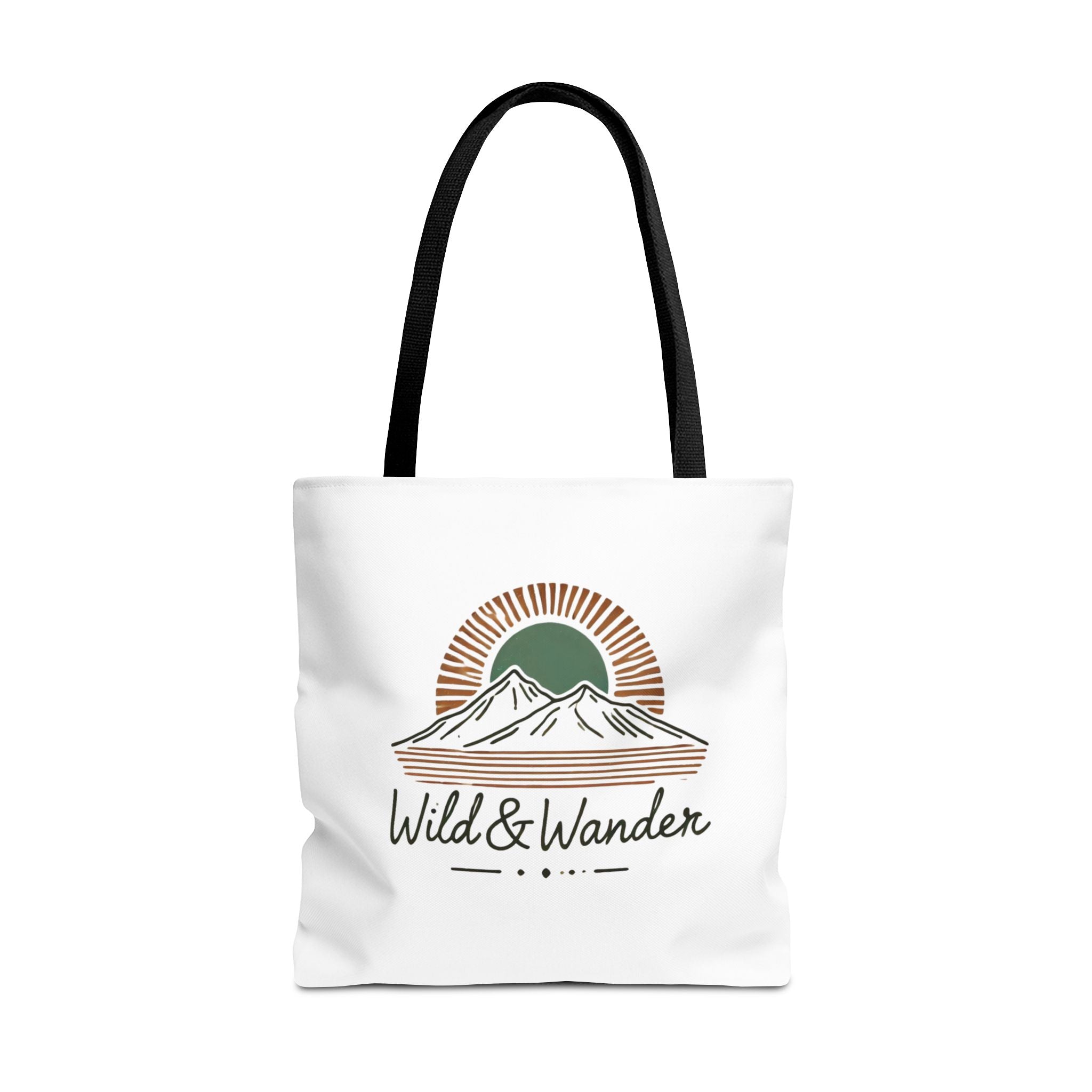 Wild & Wander Logo Tote Bag - Durable All-Over Print Adventure Tote (3 Sizes)