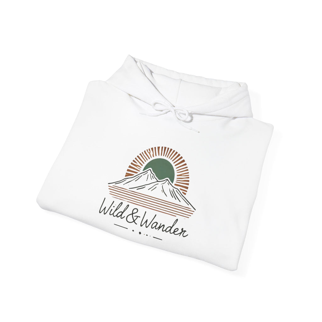 Wild & Wander Logo Hoodie - Adventure-Inspired Cozy Unisex Sweatshirt | Trave and Nature Clothing