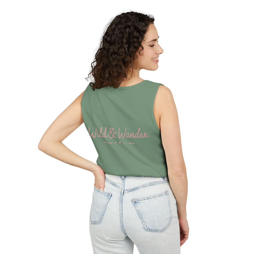 Wander Always Tank Top - Comfort Colors Garment-Dyed Muscle Tank | Wild & Wander Nature-Inspired Summer Shirt