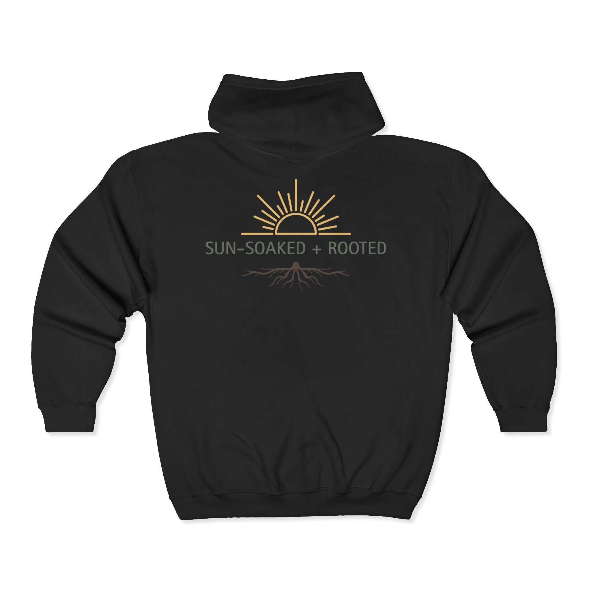 Wild & Wander Sun-Soaked + Rooted Zip-Up Hoodie - Soft Boho Adventure Fleece