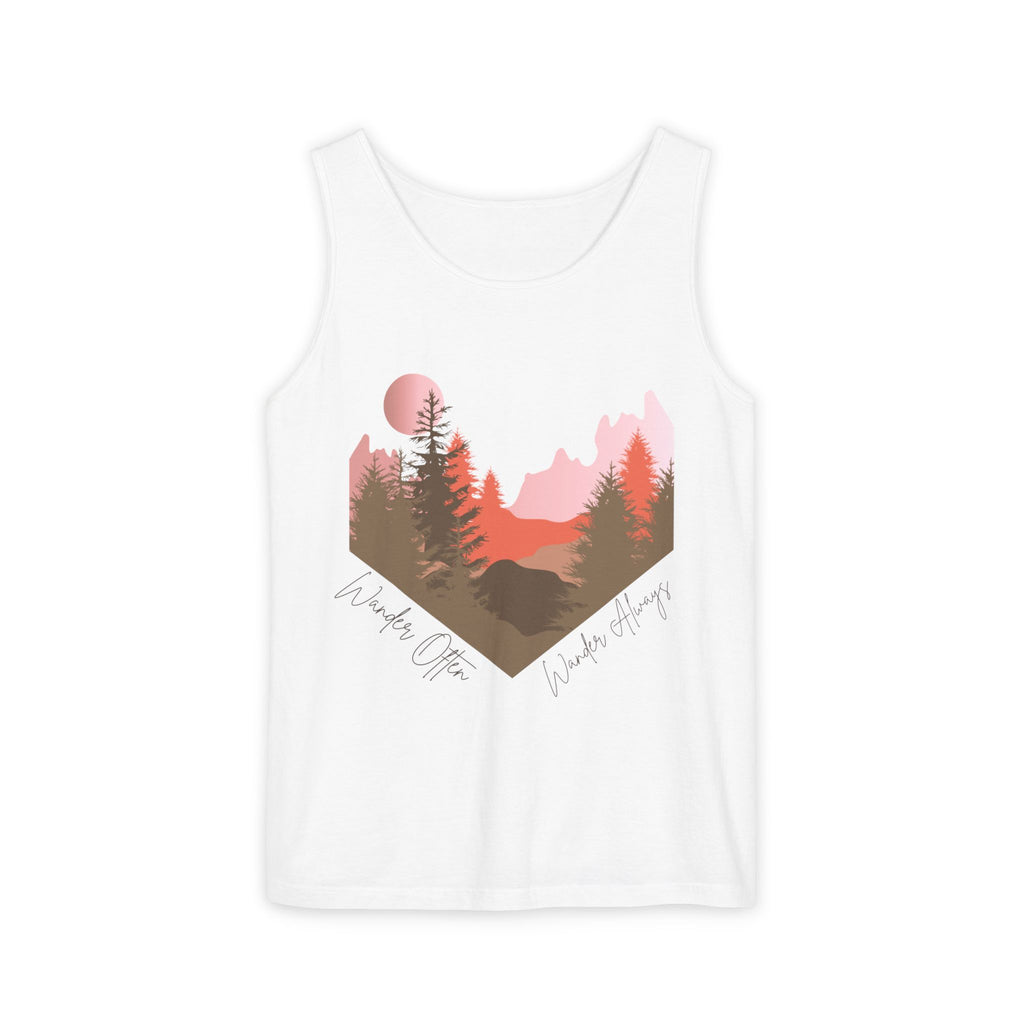Wander Always Tank Top - Comfort Colors Garment-Dyed Muscle Tank | Wild & Wander Nature-Inspired Summer Shirt