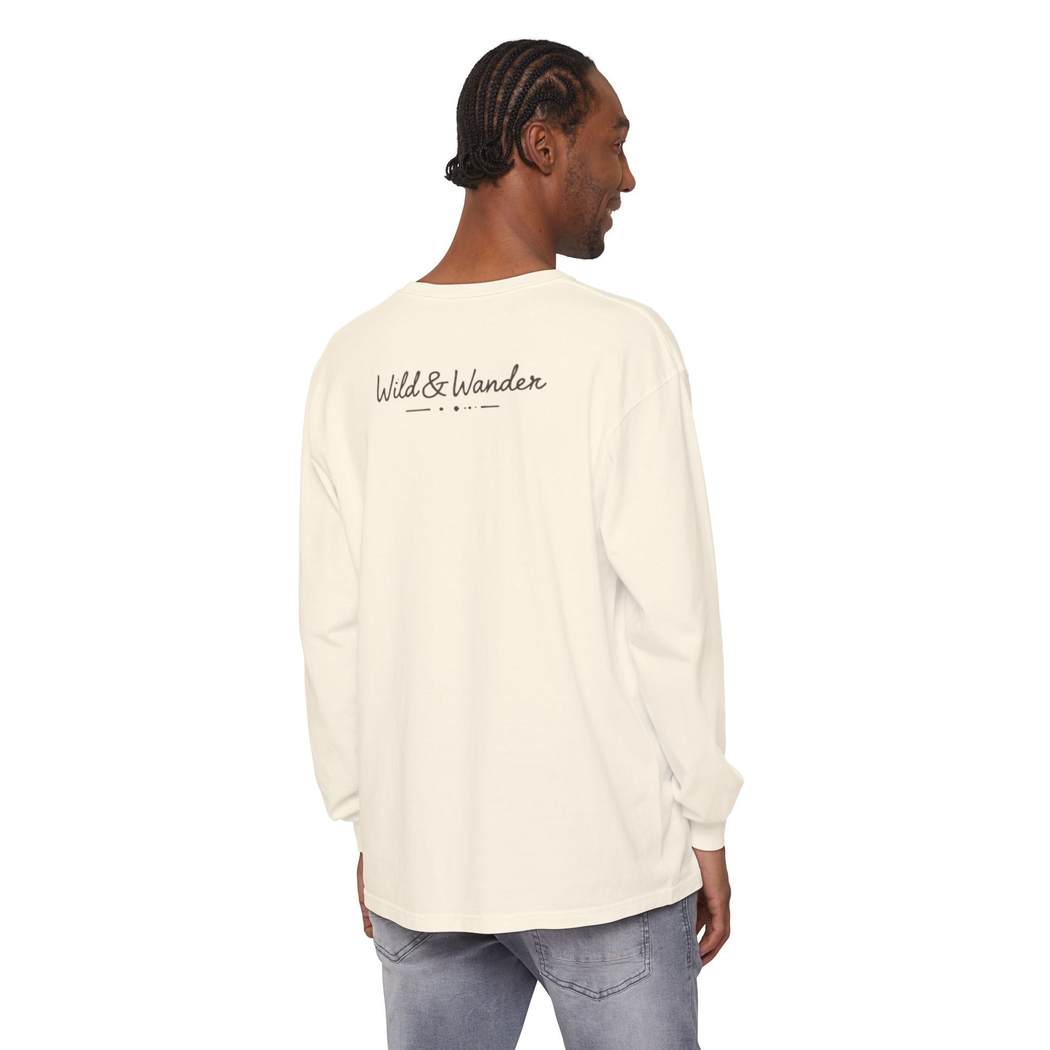 Wander Always Long Sleeve Shirt, Cozy Outdoor Graphic Tee, Wild & Wander