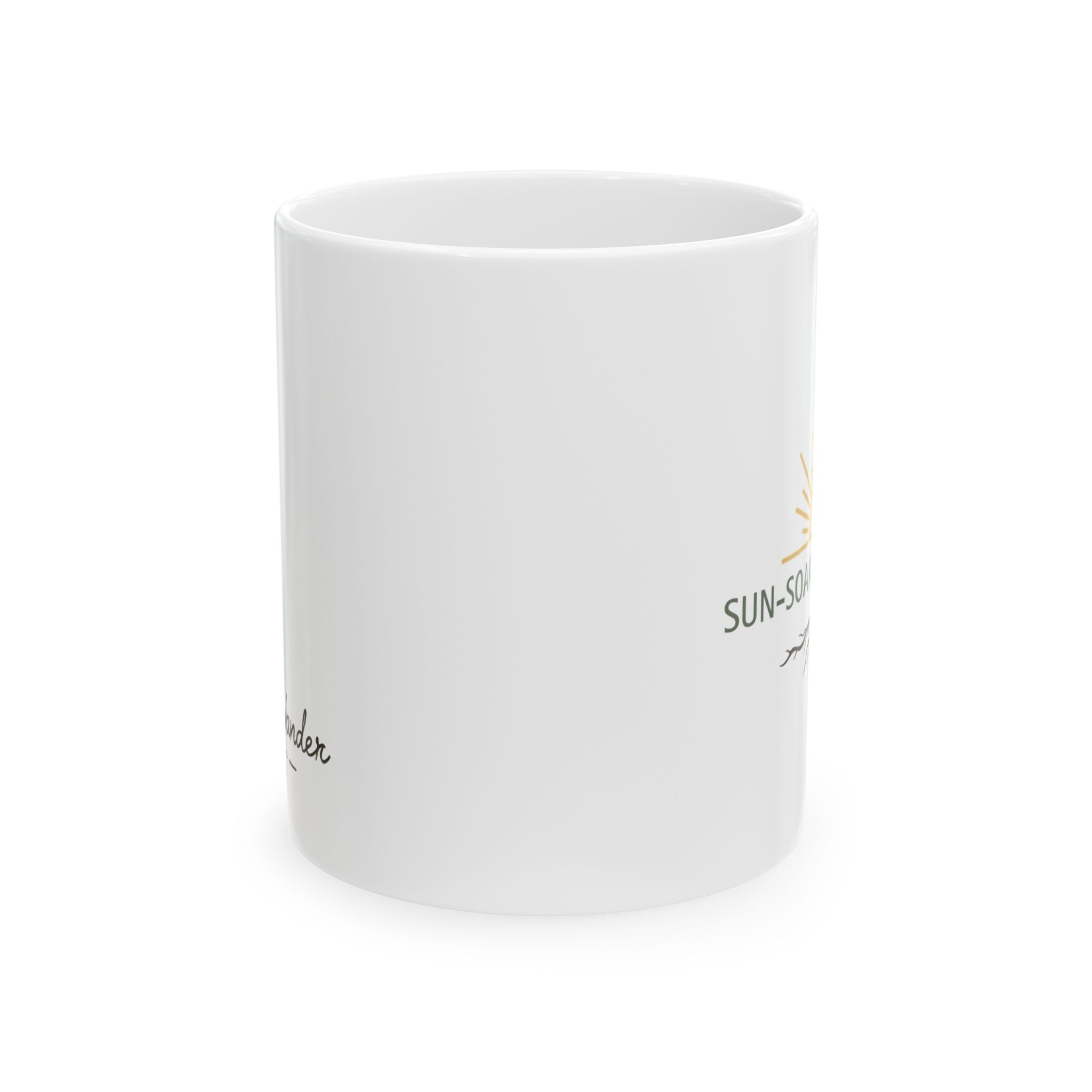 Wild & Wander Sun-Soaked + Rooted Ceramic Mug - Boho Morning Coffee Cup