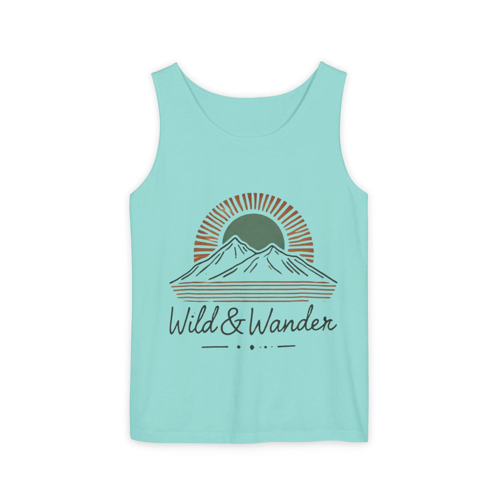 Wild & Wander Logo Tank - Comfort Colors Garment-Dyed Tank Top | Soft Adventure Lifestyle Shirt