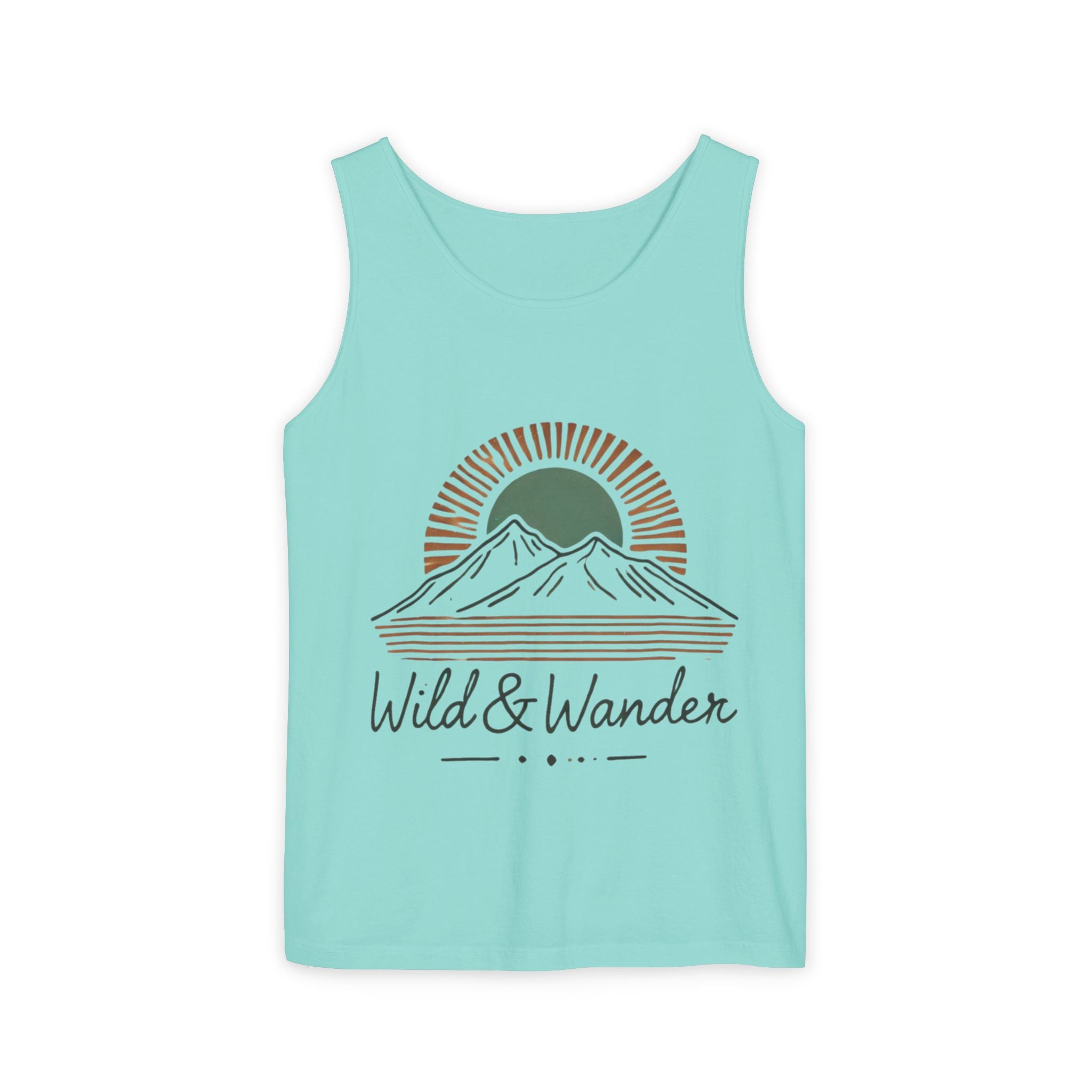 Wild & Wander Logo Tank - Comfort Colors Garment-Dyed Tank Top | Soft Adventure Lifestyle Shirt