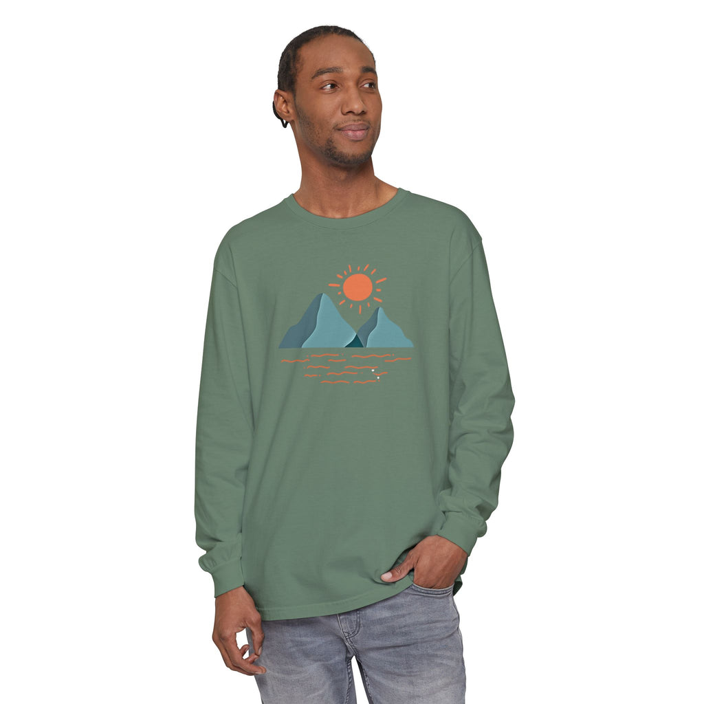 Mountain Sunrise Long Sleeve Tee - Wild & Wander Adventure Shirt