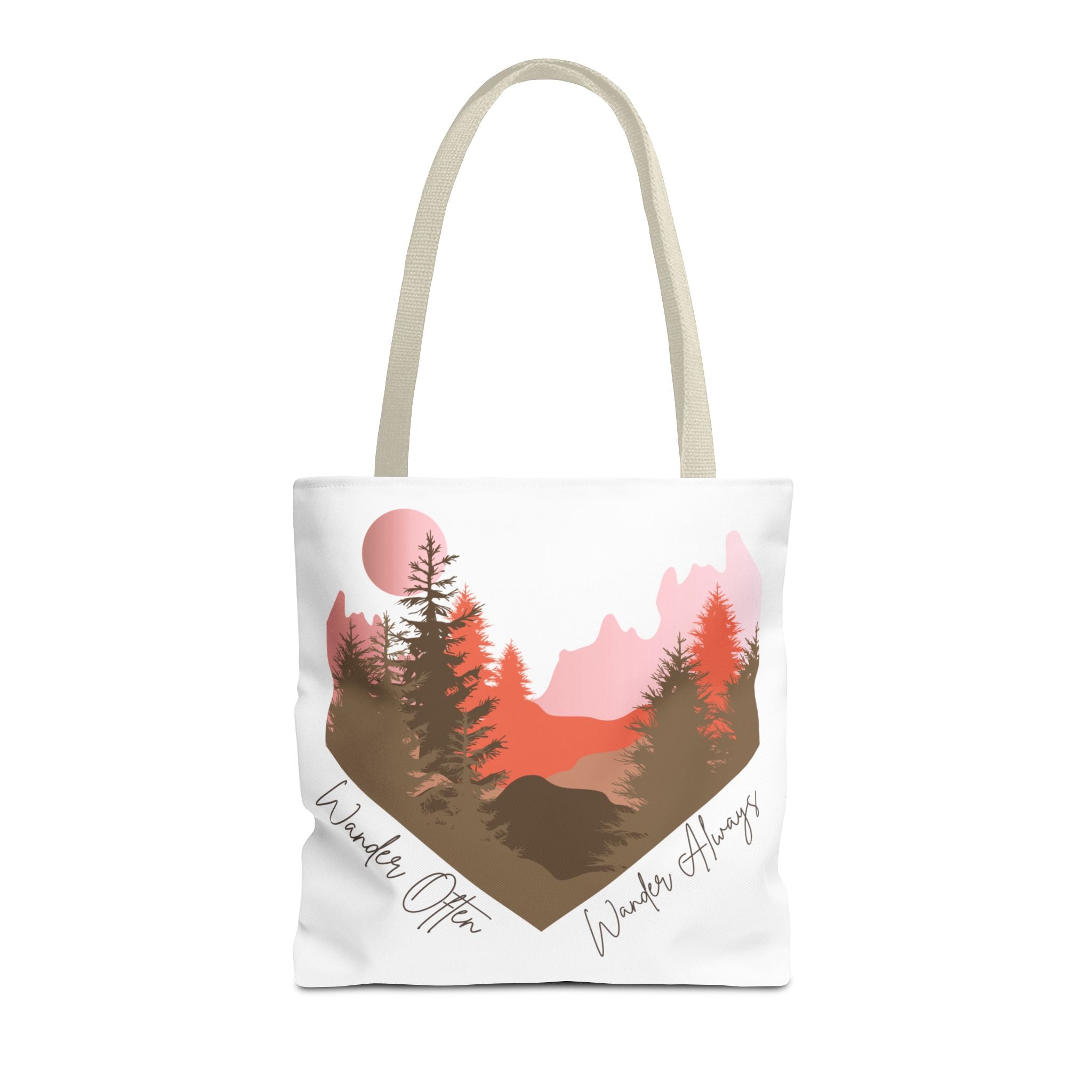 Wander Always Sunset Mountain Heart Tote Bag - Wild & Wander Collection (Free Shipping)