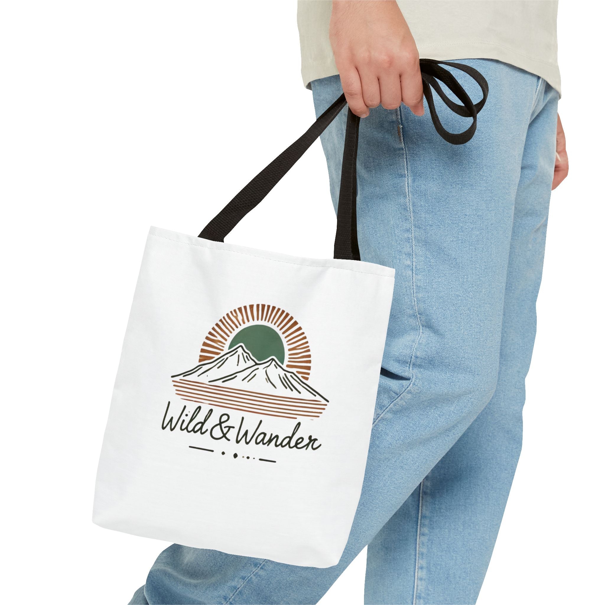 Wild & Wander Logo Tote Bag - Durable All-Over Print Adventure Tote (3 Sizes)