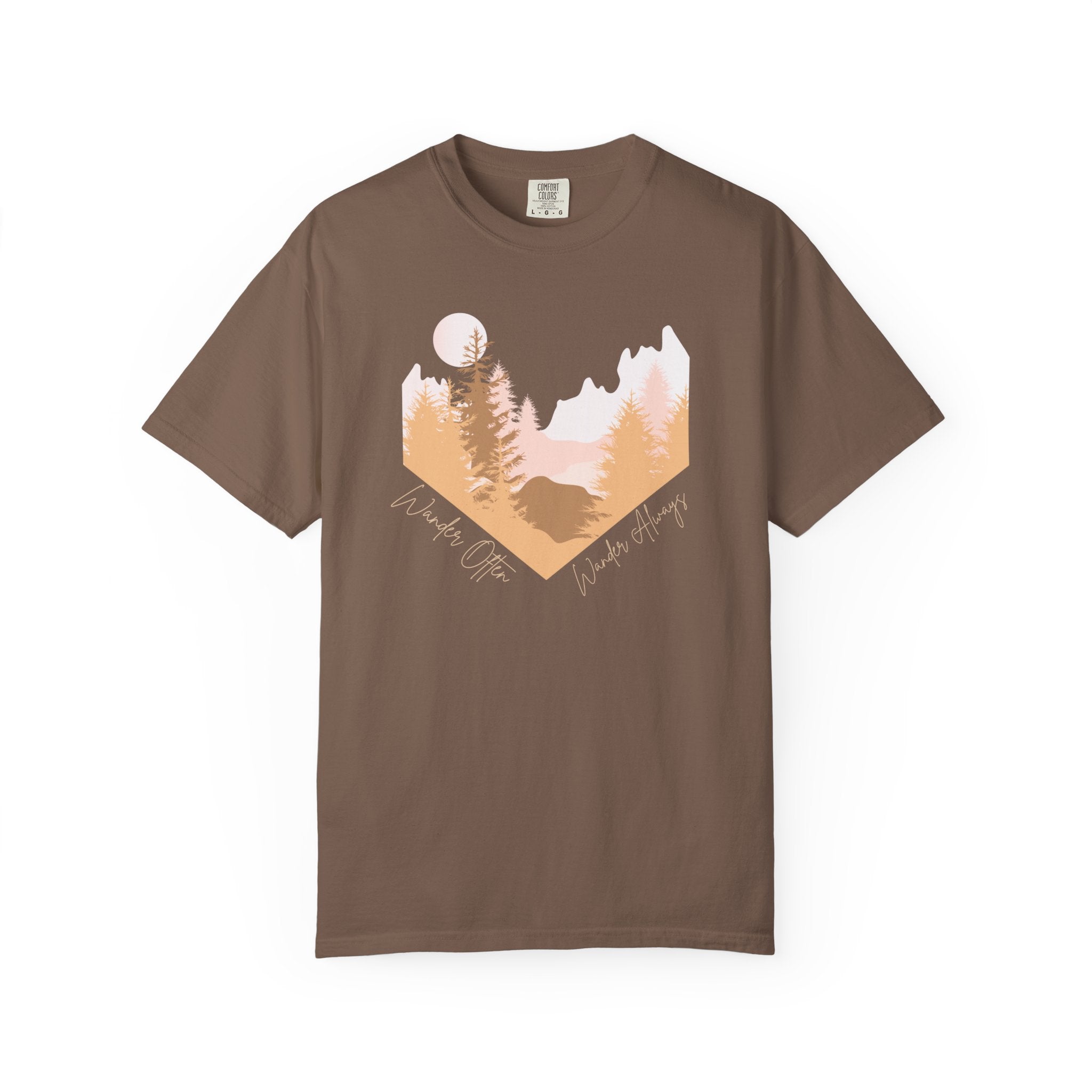Wander Often Soft Sunrise T-Shirt | Wild & Wander Adventure Tee | Comfort Colors Garment-Dyed Shirt