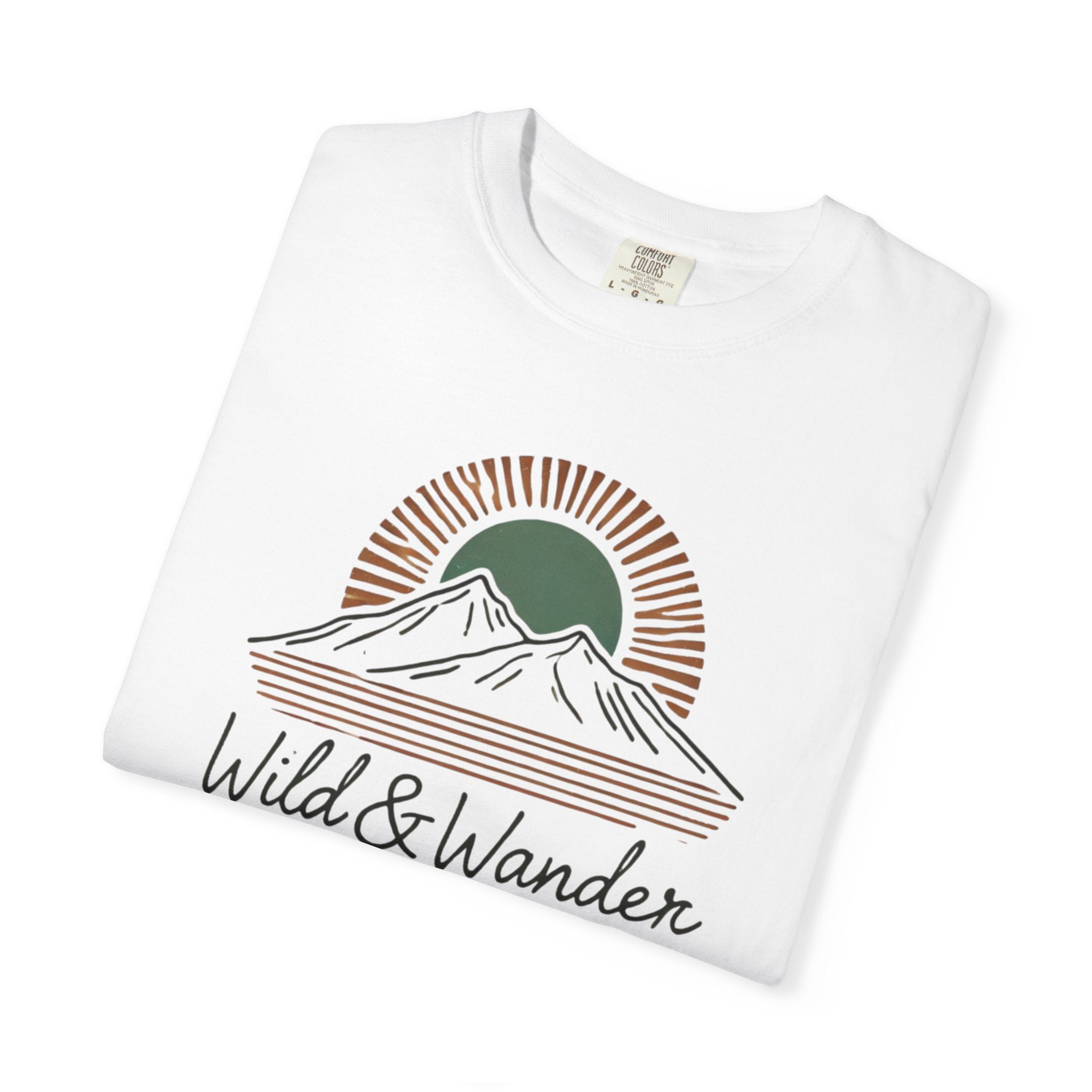Wild & Wander Logo Comfort Tee | Nature Adventure Shirt | Soft Relaxed Fit Outdoorsy T-Shirt