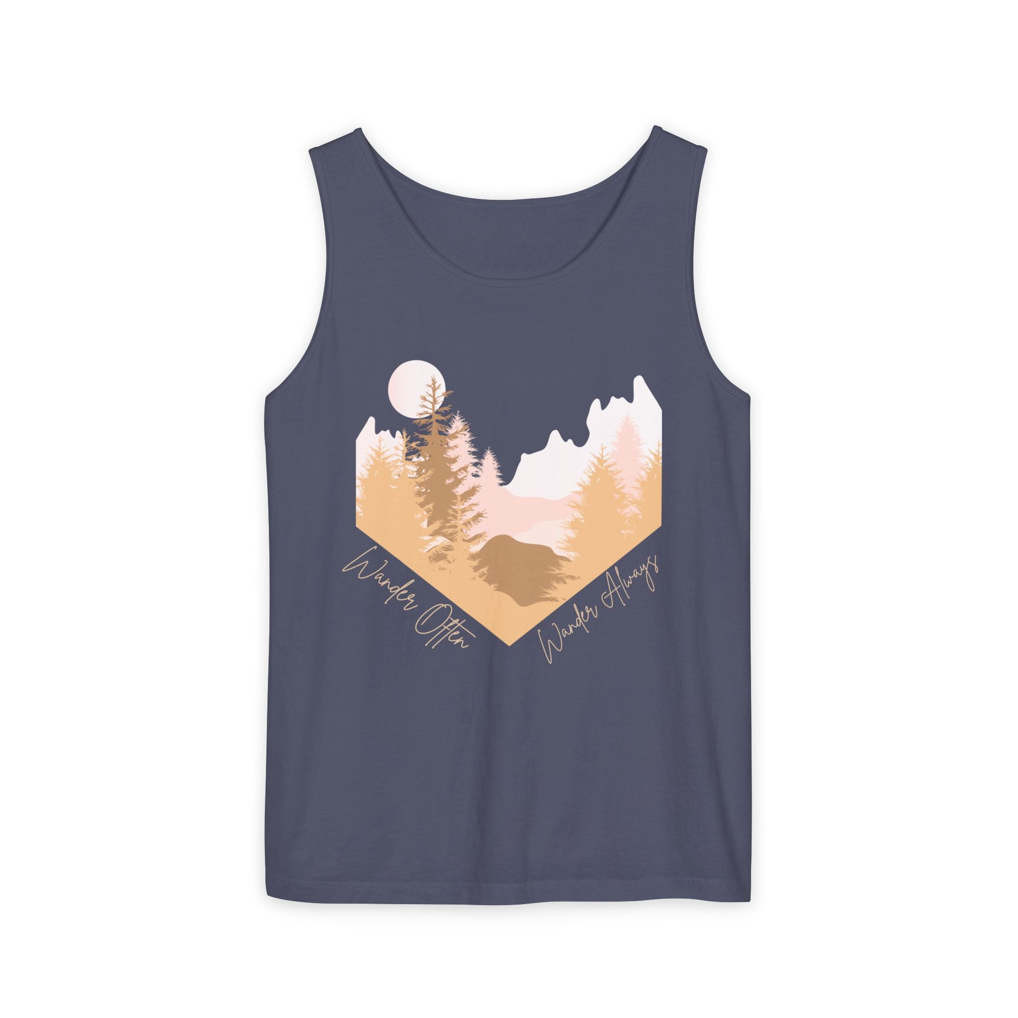 Wander Often Tank Top - Comfort Colors Garment-Dyed Muscle Tank | Earthy Adventure Summer Shirt by Wild & Wander