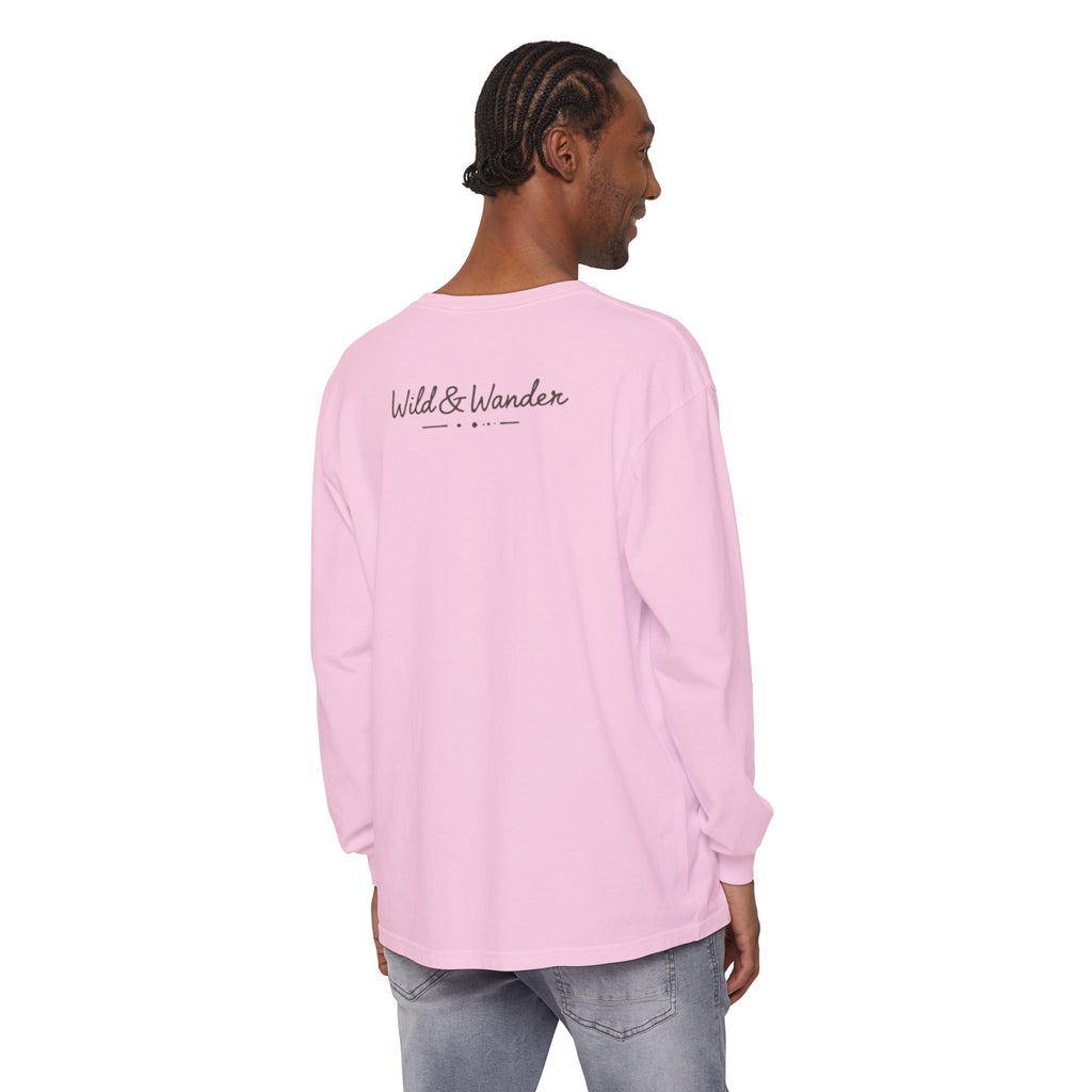Wander Always Long Sleeve Shirt, Cozy Outdoor Graphic Tee, Wild & Wander