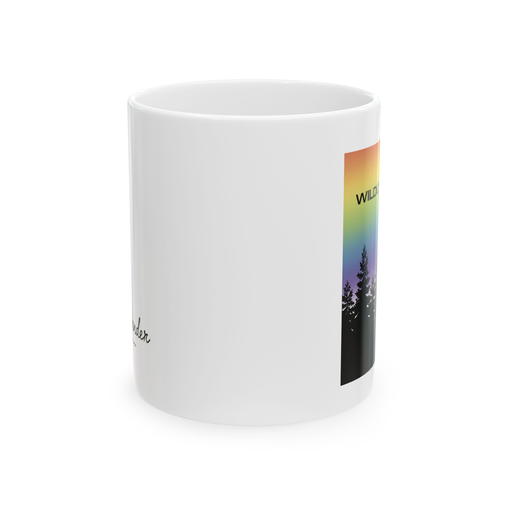 Wildly Queer Pride Mug | LGBTQ+ Coffee Cup | Rainbow Forest Design | Queer Morning Ritual Mug | Lesbian Pride Gift | Wild & Wander