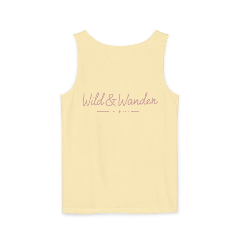 Wander Always Tank Top - Comfort Colors Garment-Dyed Muscle Tank | Wild & Wander Nature-Inspired Summer Shirt