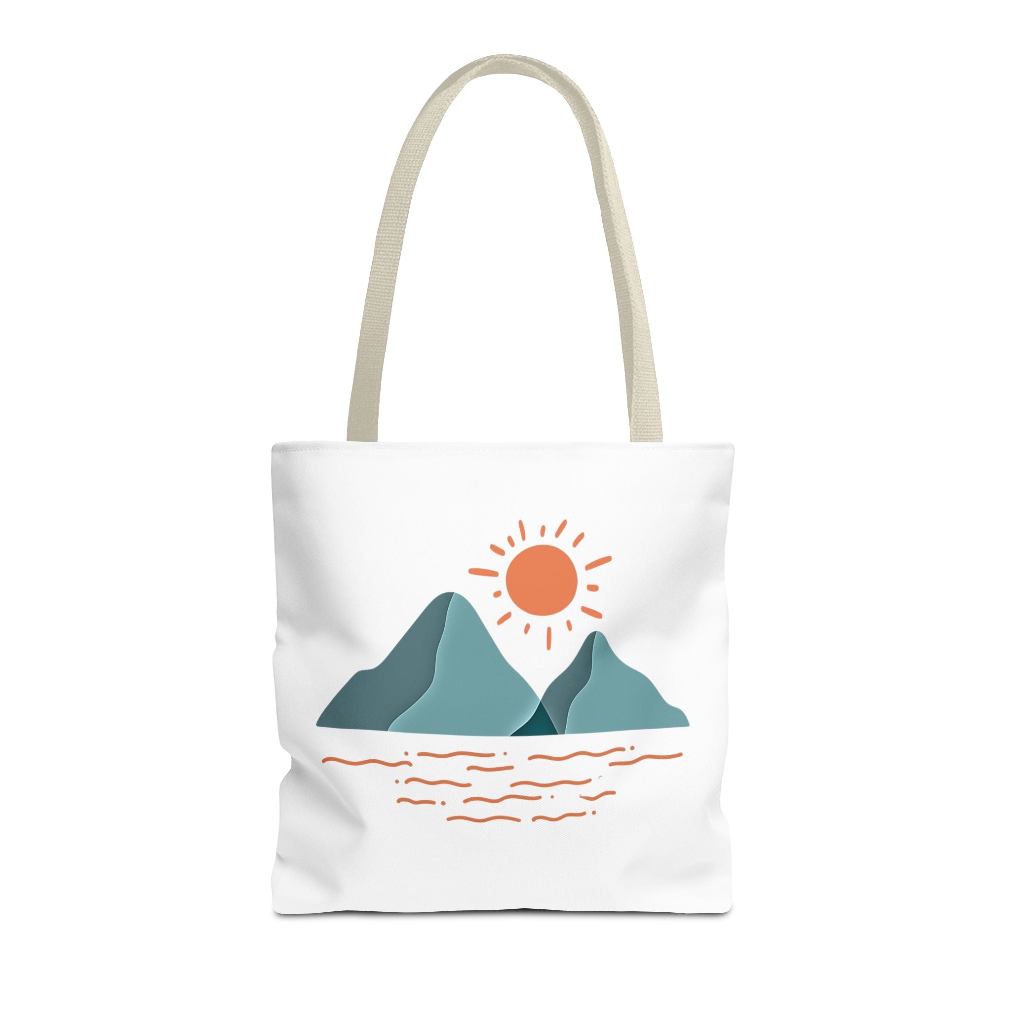 Mountain Sunrise Tote Bag - Minimal Nature Print by Wild & Wander (Free Shipping)