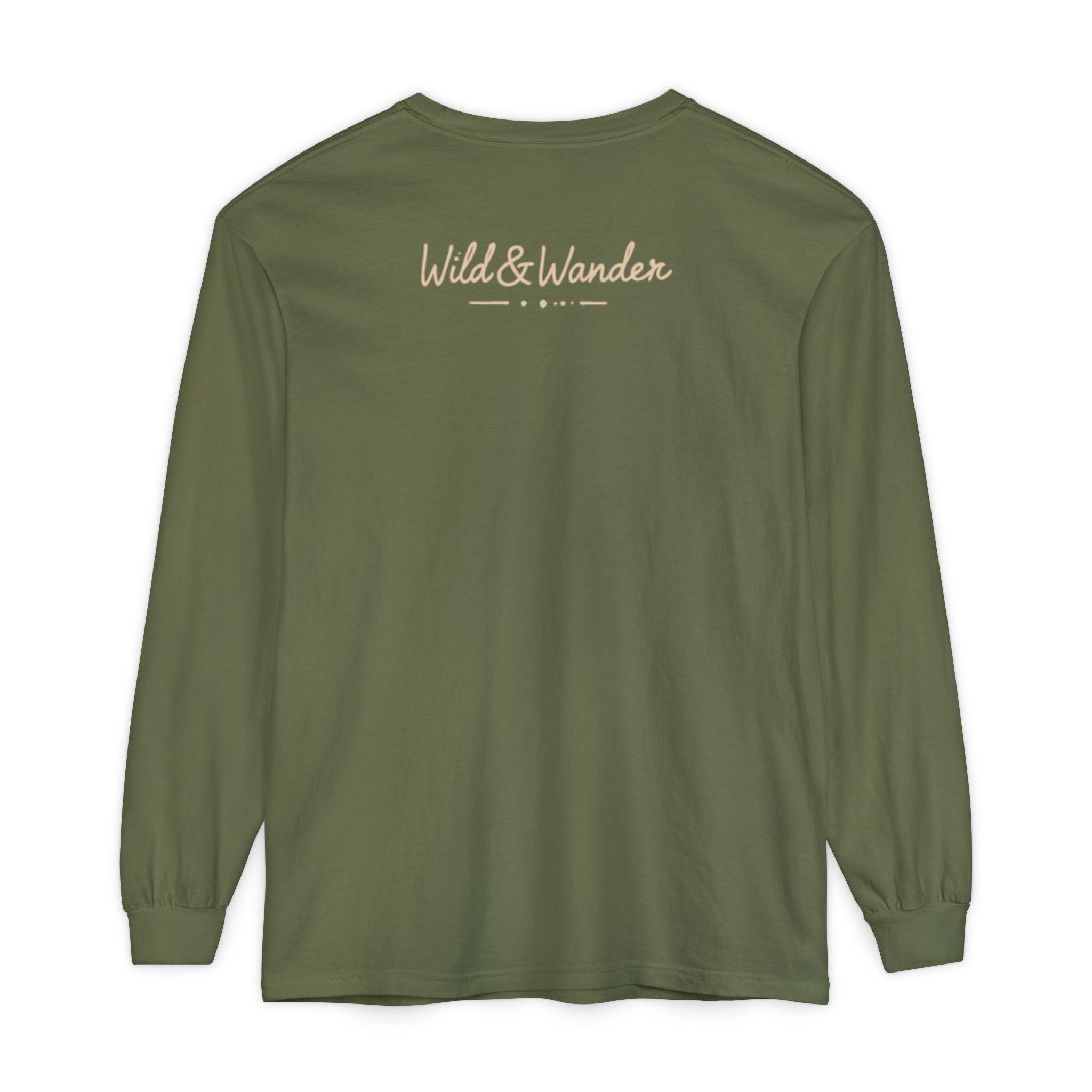 Wander Often Long Sleeve Shirt, Soft Nature Graphic Tee, Wild & Wander