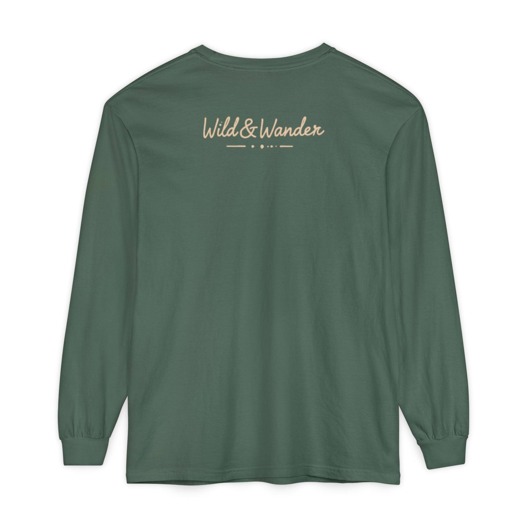 Wander Often Long Sleeve Shirt, Soft Nature Graphic Tee, Wild & Wander