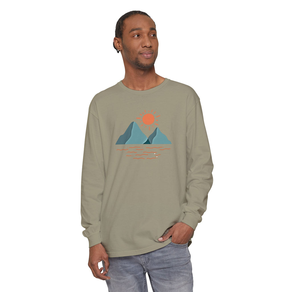 Mountain Sunrise Long Sleeve Tee - Wild & Wander Adventure Shirt