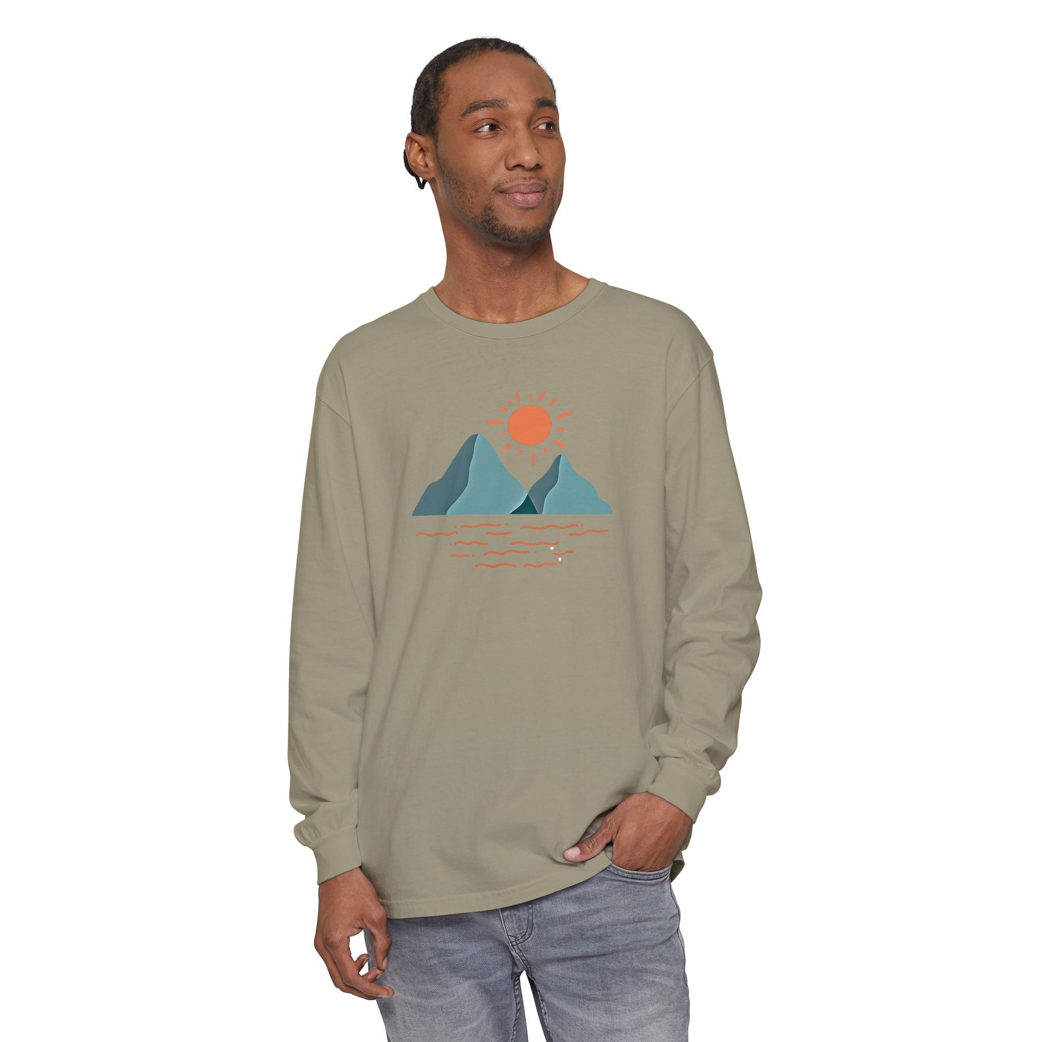 Mountain Sunrise Long Sleeve Tee - Wild & Wander Adventure Shirt