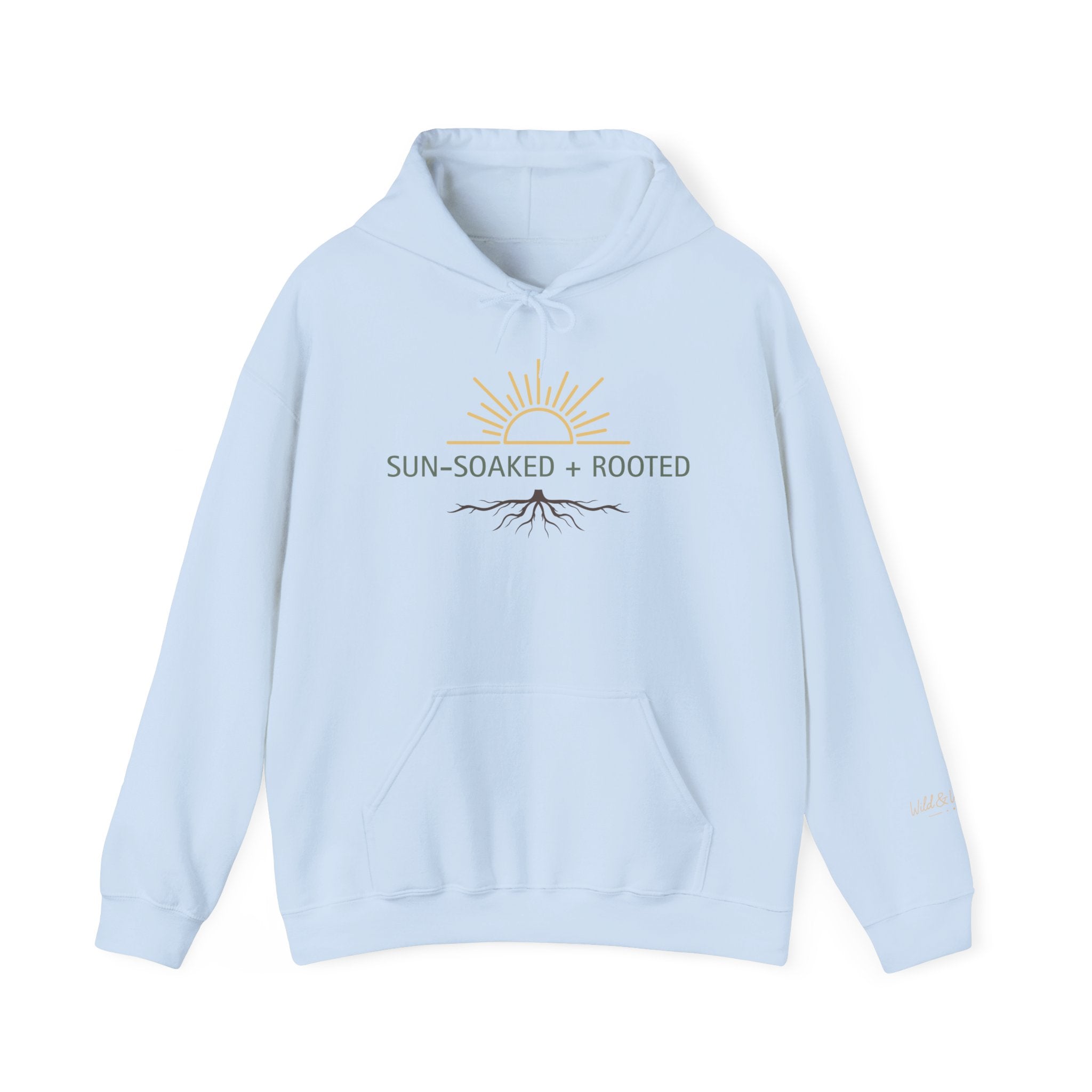 Wild & Wander Sun-Soaked + Rooted Hoodie - Cozy Boho Adventure Pullover